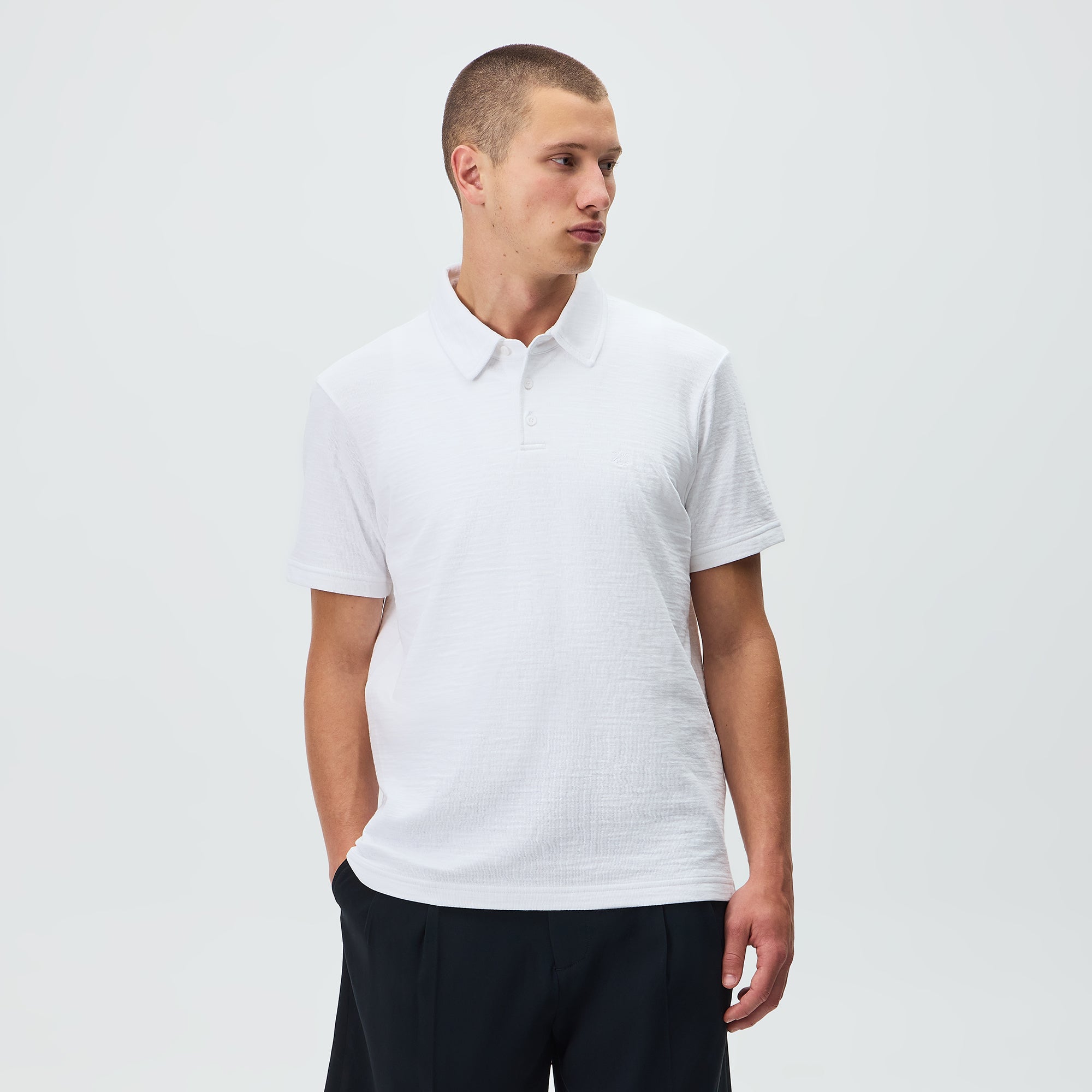 Kith Double Face Jersey Heathrow Polo - White – Kith Japan