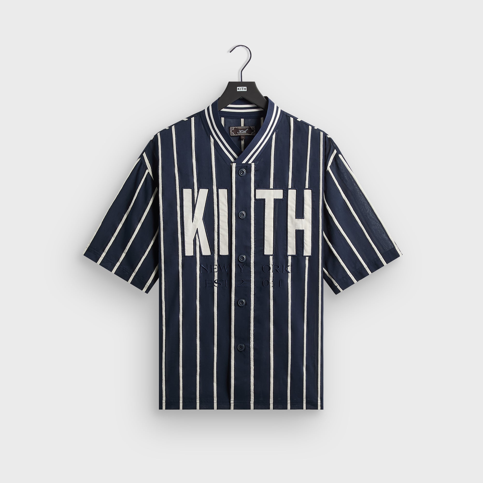 Kith Spun Silk Linen Stripe Colton Zip Front Shirt - Guide – Kith