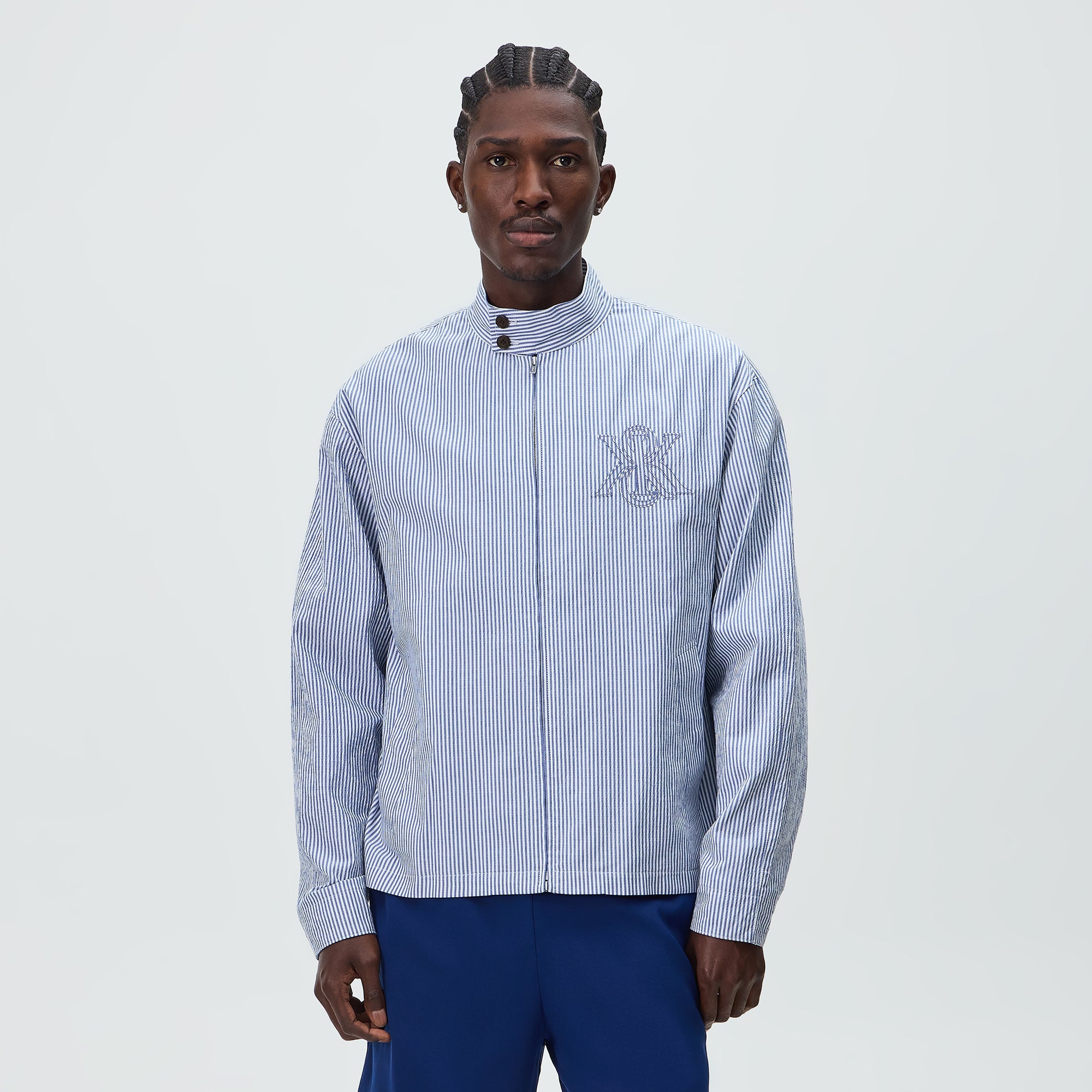 Kith Seersucker Favian Jacket - Marina – Kith Japan