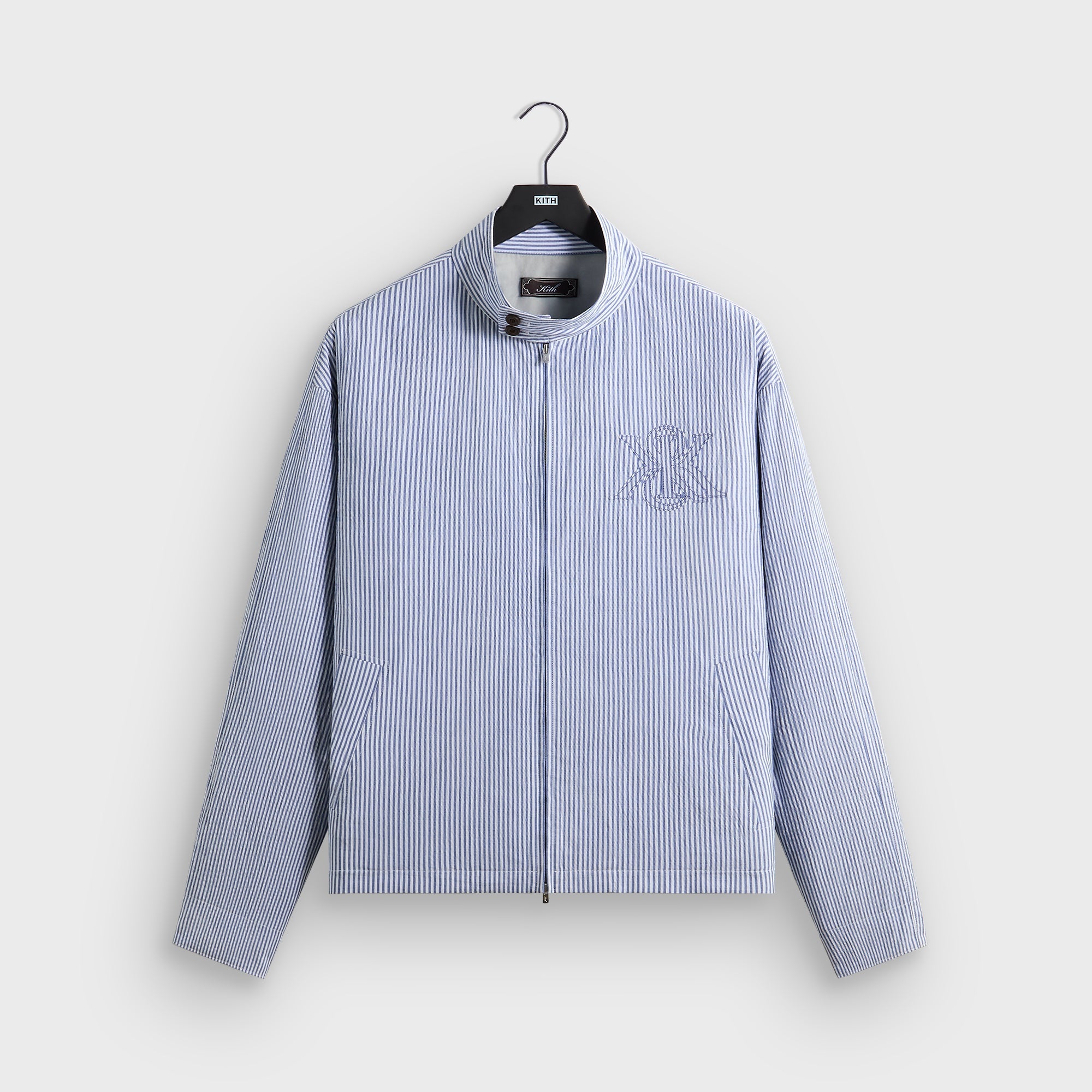 Kith Striped Poplin Thompson Zip Front Shirt - Breezeway – Kith Japan