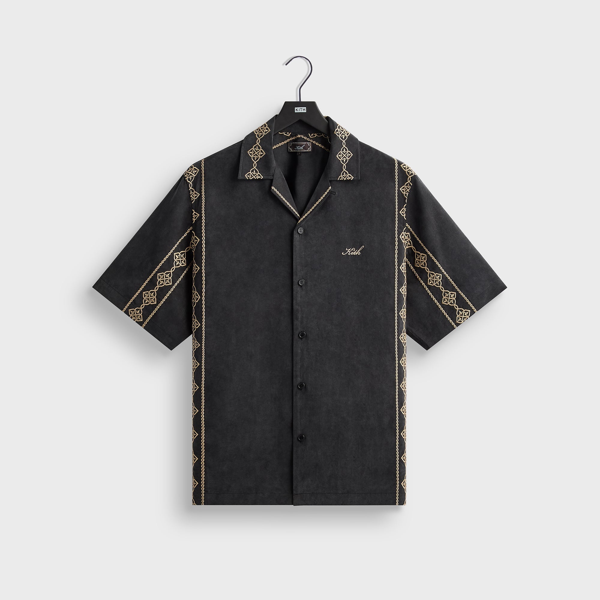Kith Cupro Linen Thompson Camp Collar Shirt - Black - PH – Kith Japan