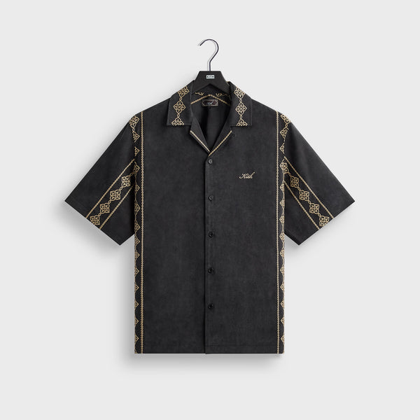 Kith Cupro Linen Thompson Camp Collar Shirt - Black – Kith Japan