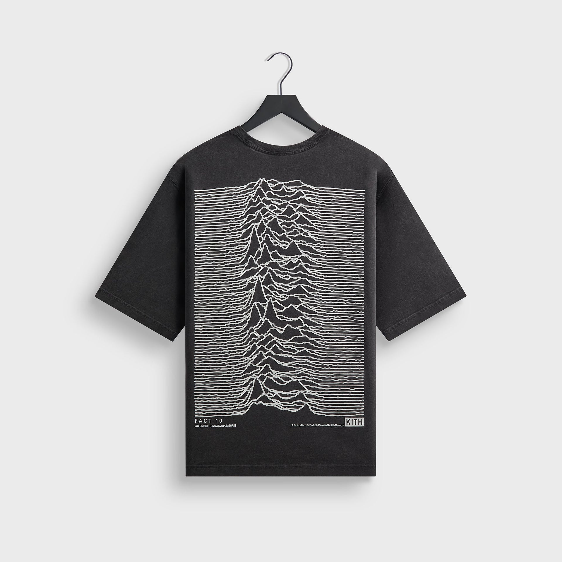 Kith Records for Joy Division Unknown Pleasures Vintage Alex Tee - Black