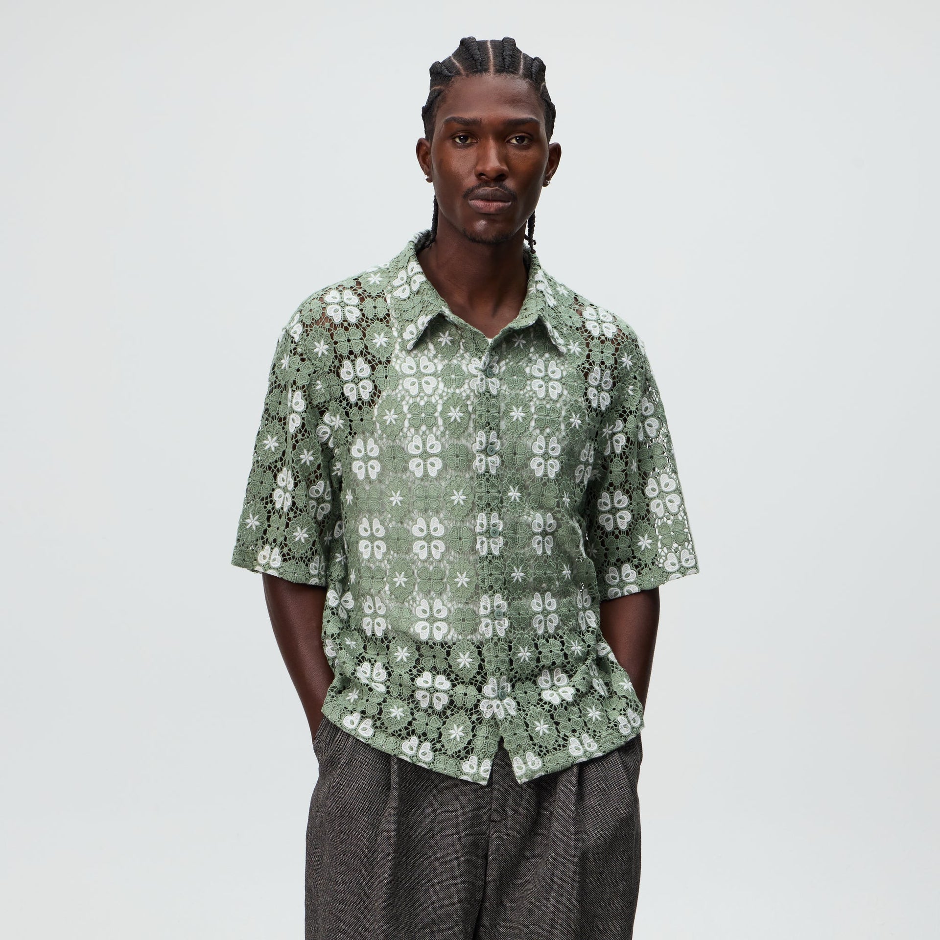 &Kin Retro Floral Lace Harvey Shirt - Cavan - PH