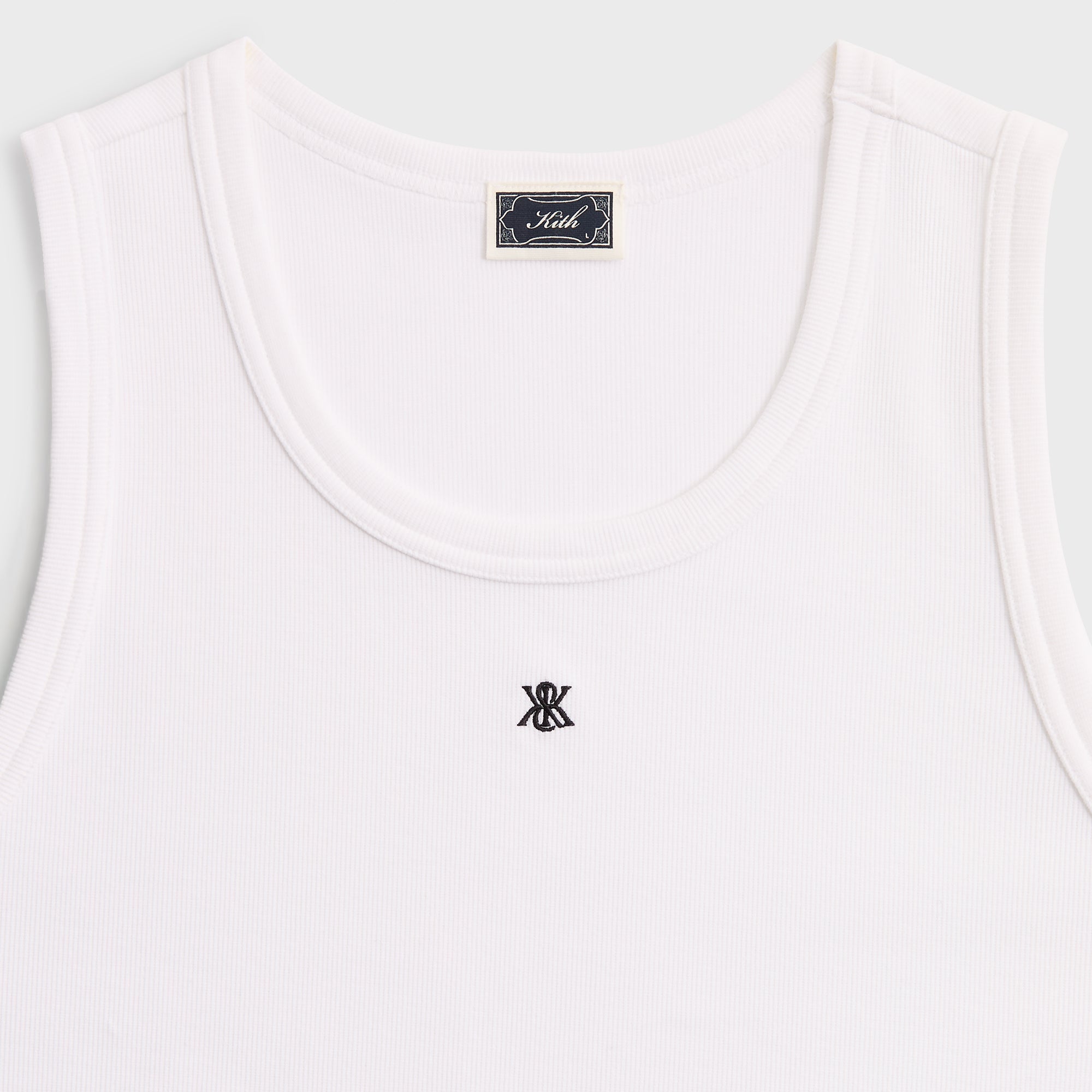 Kith Crest Ribbed Tank - White – Kith Japan