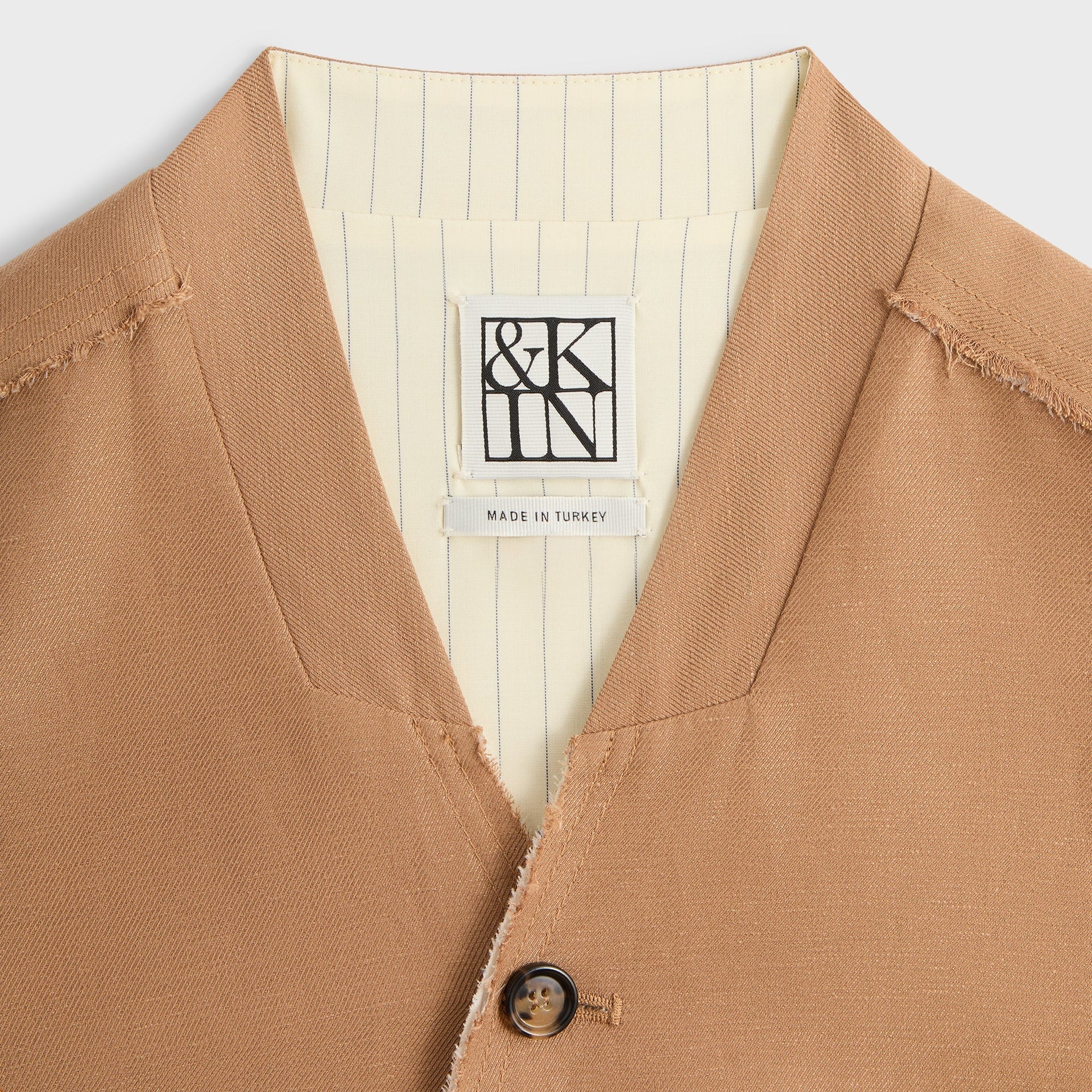&Kin Linen Viscose Twill Mathis Shirt - Strand - PH