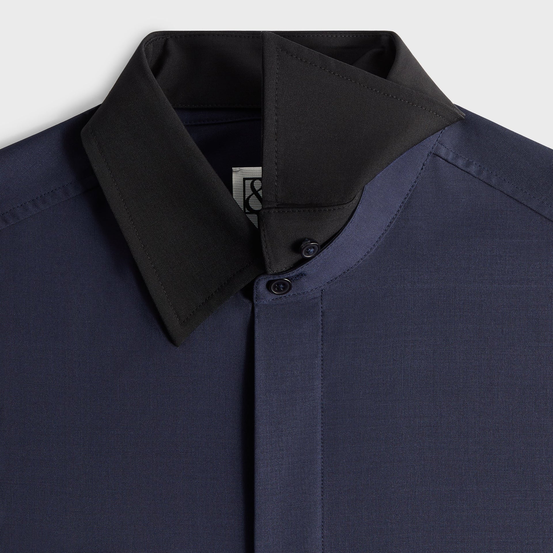&Kin Tropical Wool Nico Shirt - Nocturnal - PH