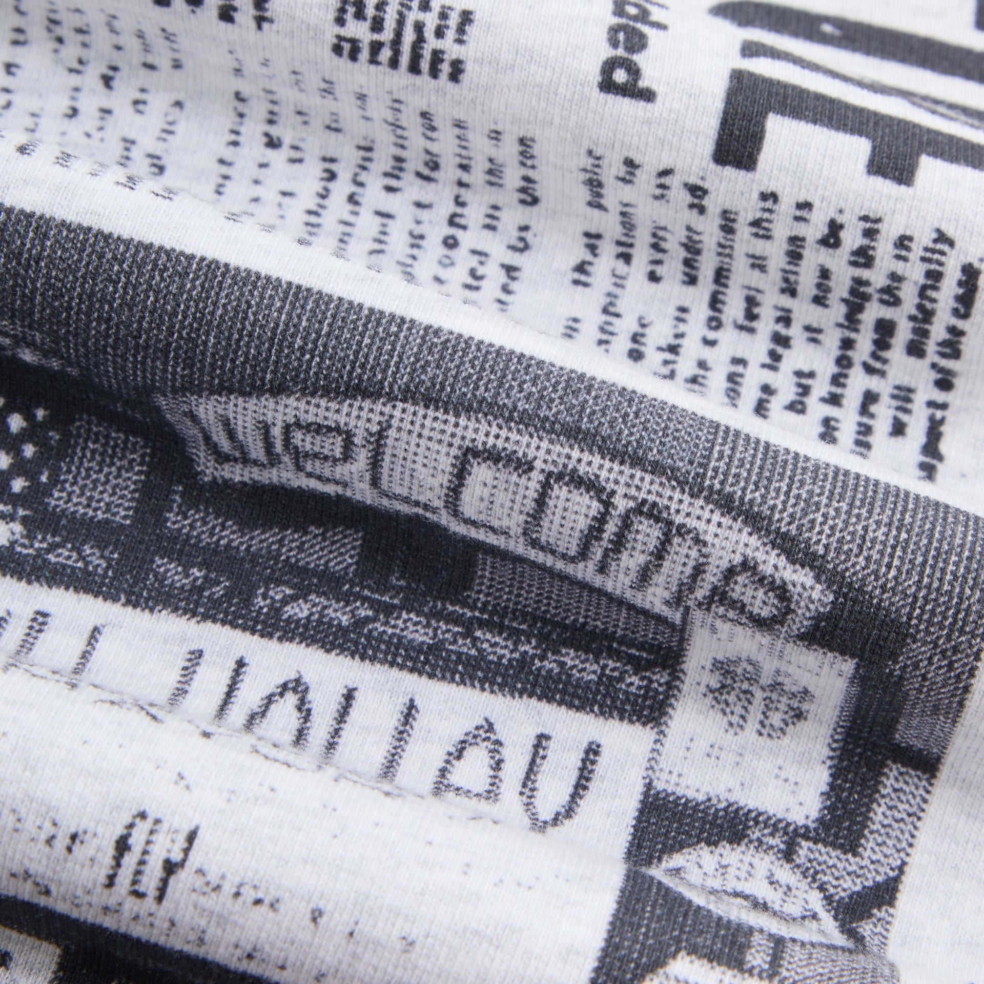 Kith for Back to the Future Newspaper All-Over Printed Nelson Crewneck - Light Heather Grey - PH