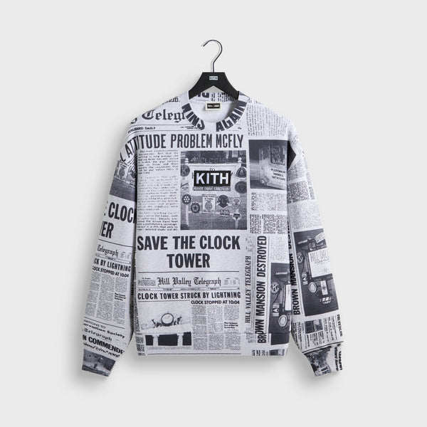 Kith for Back to the Future Newspaper All-Over Printed Nelson