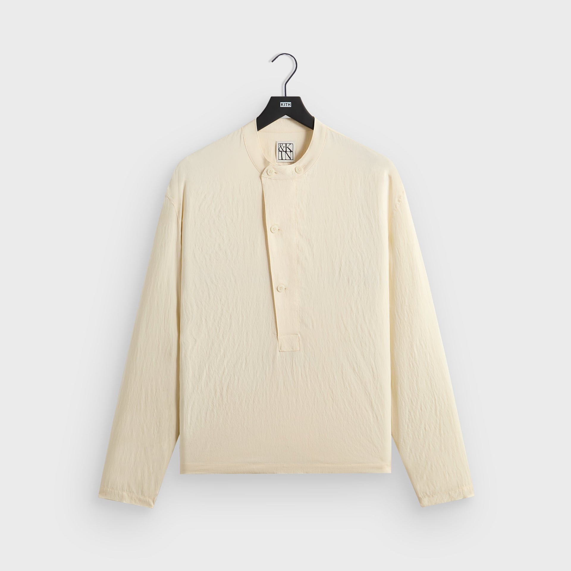 &Kin Wrinkle Cupro Leven Shirt - Sandrift - PH