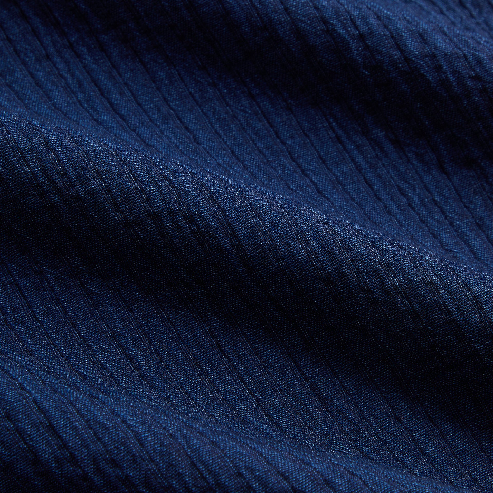 Kith Indigo Seersucker Townsend Shirt - Dark Indigo