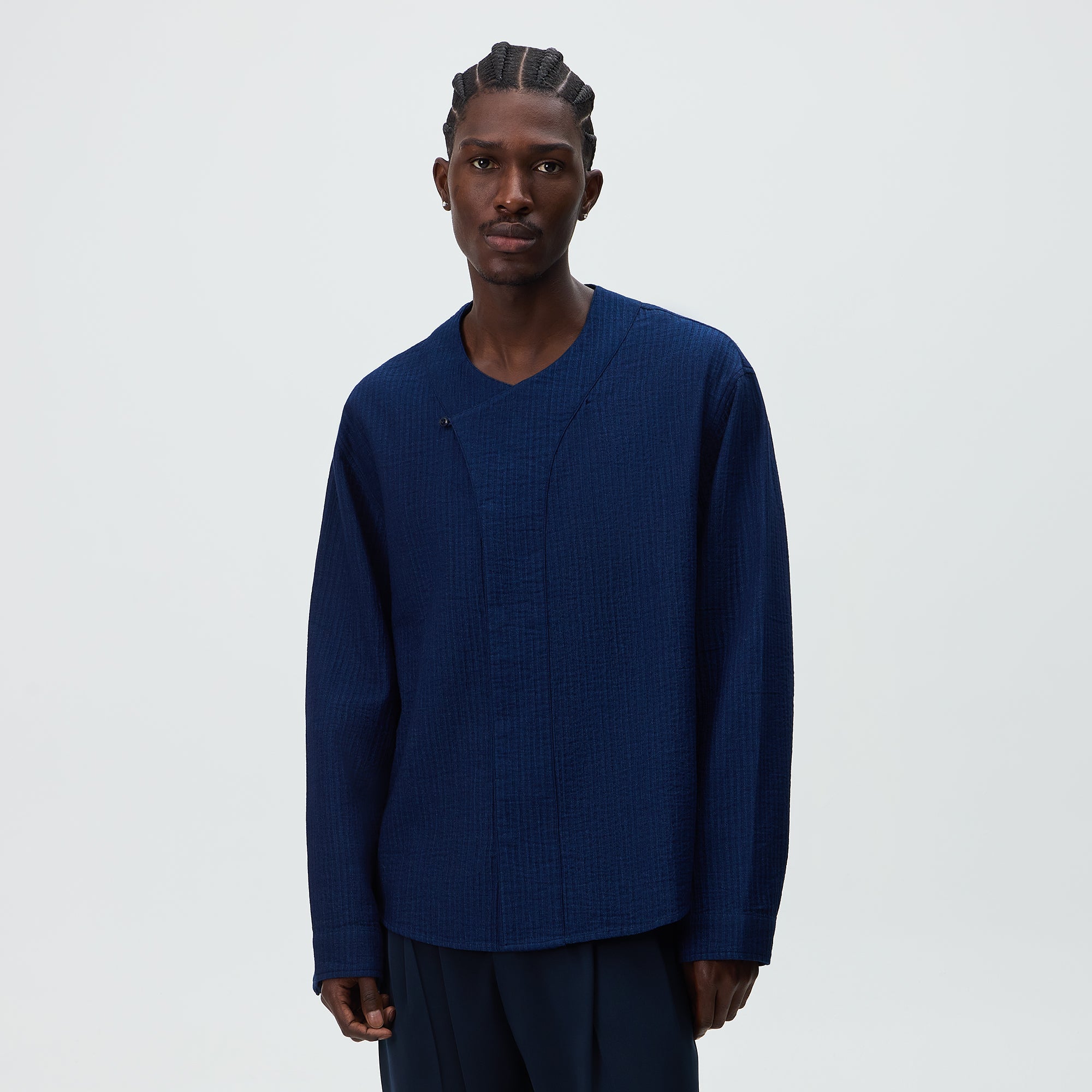 ソ*ン様 【美品】KITH チェックシャツ Kith Indigo Seersucker Townsend Shirt - Dark Indigo – Kith Japan