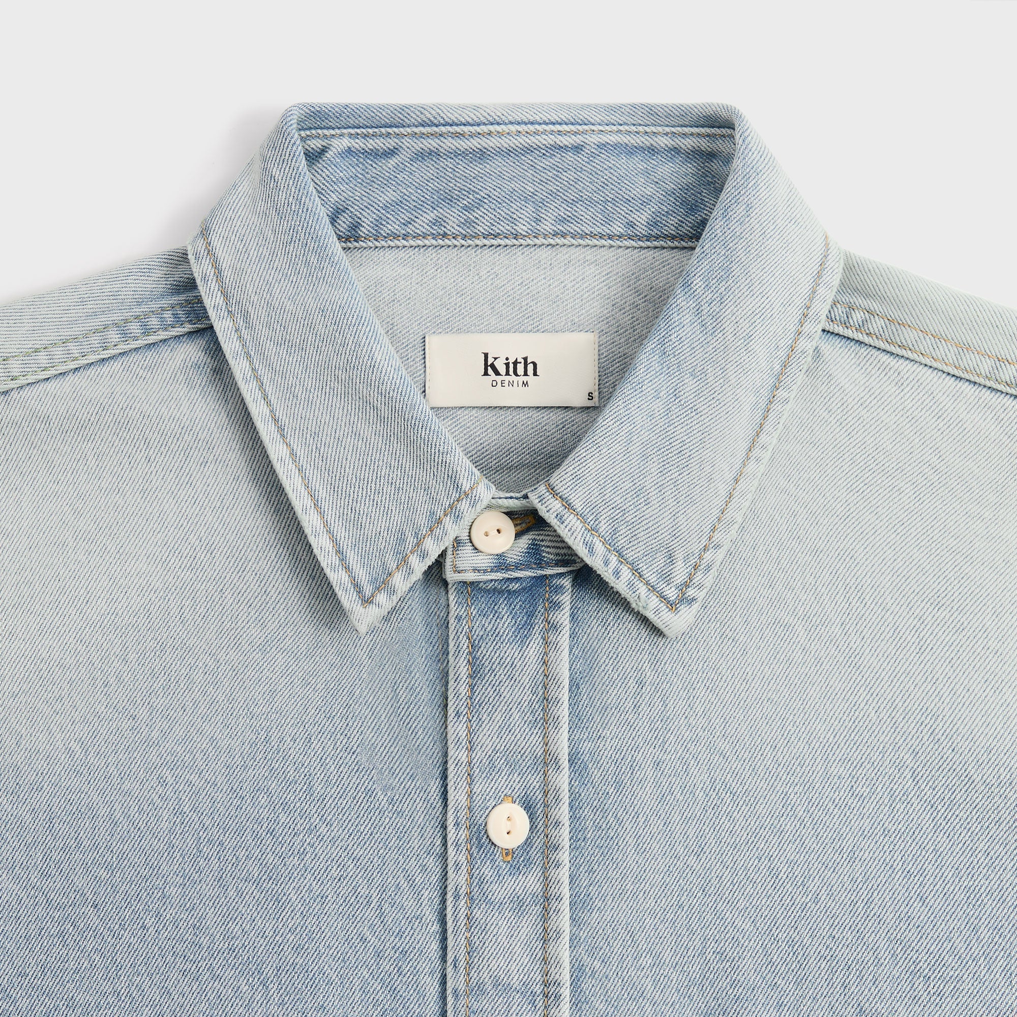 Kith Henson Denim Shirt - Light Indigo – Kith Japan
