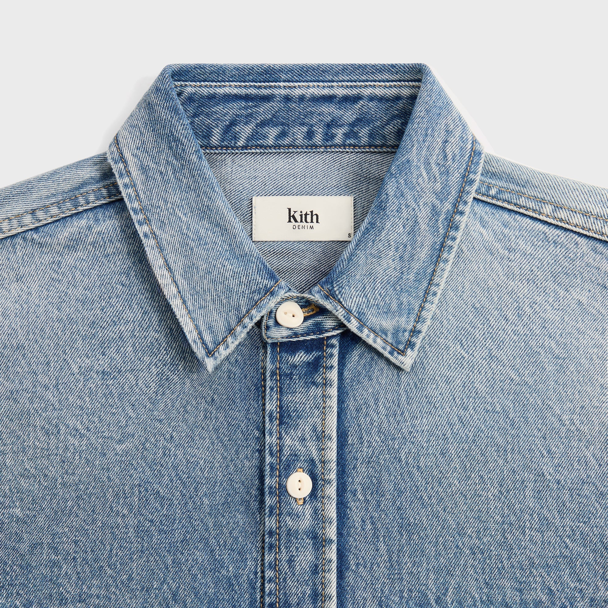 Kith Henson Denim Shirt - Mid Indigo – Kith Japan