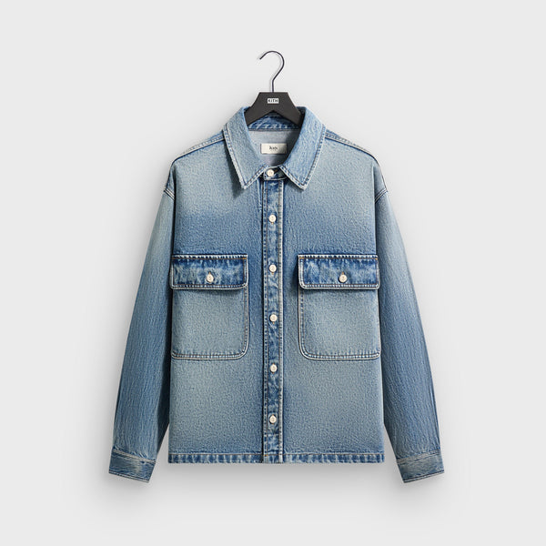 Kith Henson Denim Shirt - Mid Indigo – Kith Japan