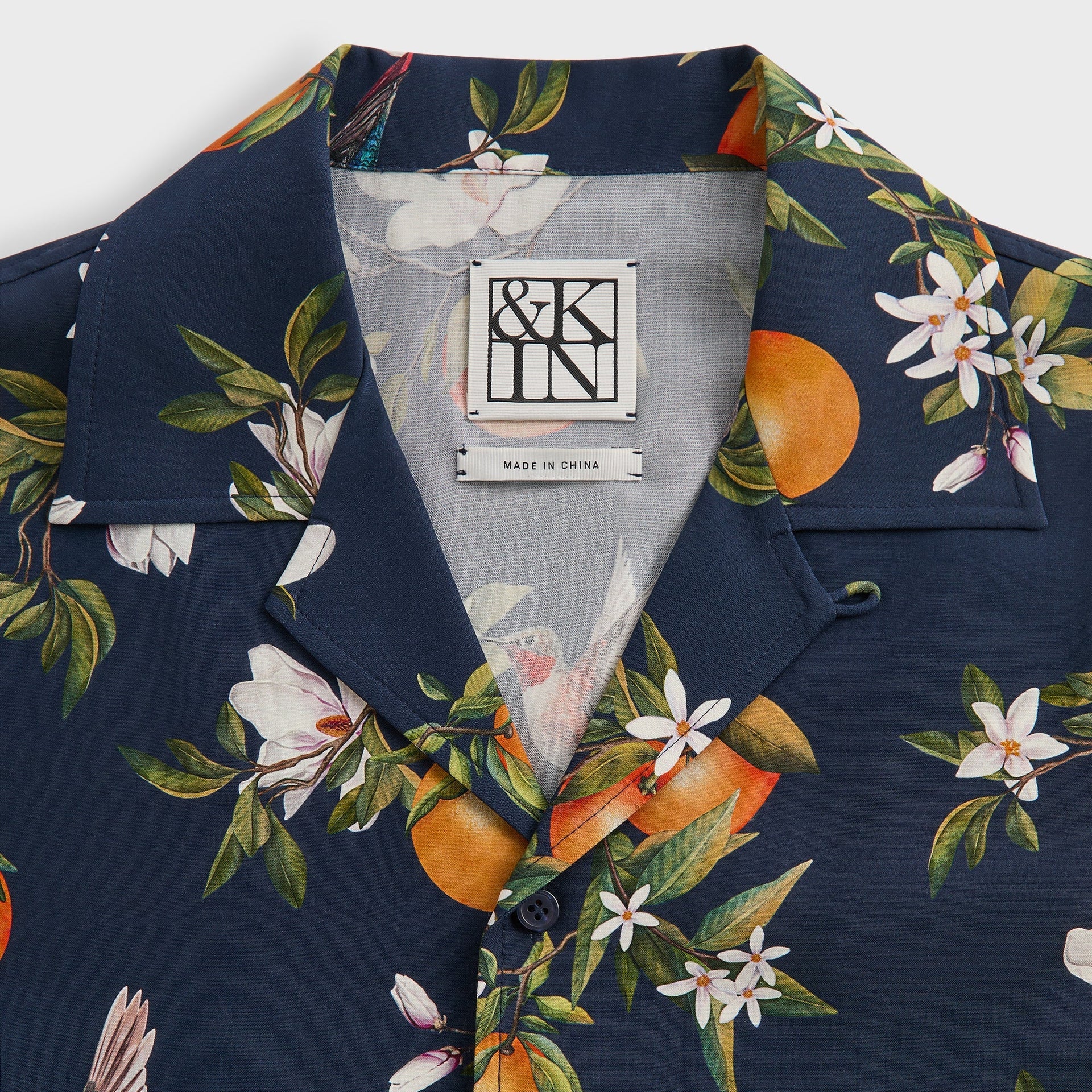 &Kin Citrus Garden Thompson Camp Collar Shirt - Nocturnal - PH