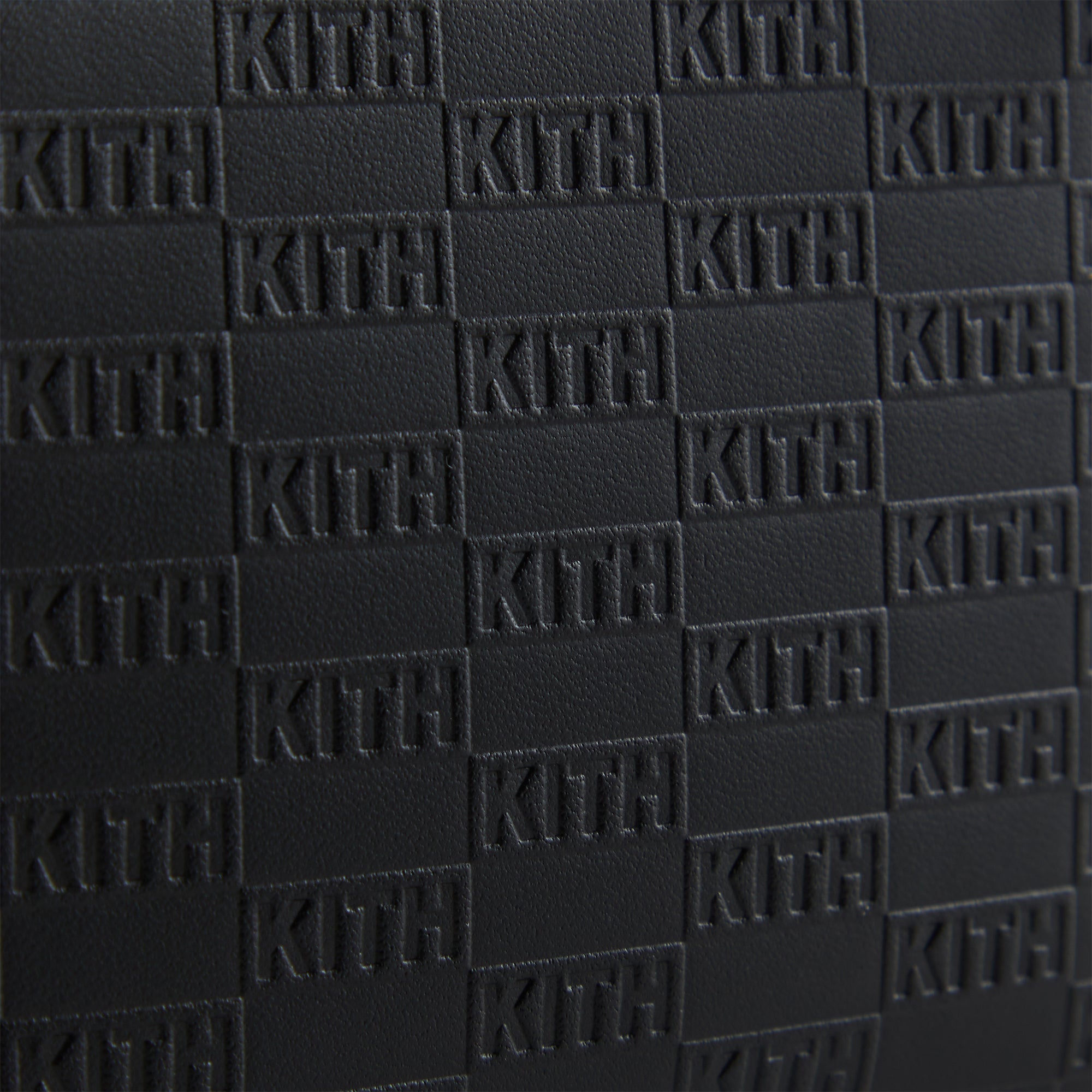 Kith Monogram Leather Half Zip Wallet - Black – Kith Japan
