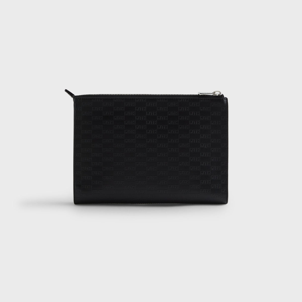 Kith Monogram Leather Zipper Pouch - Black – Kith Japan