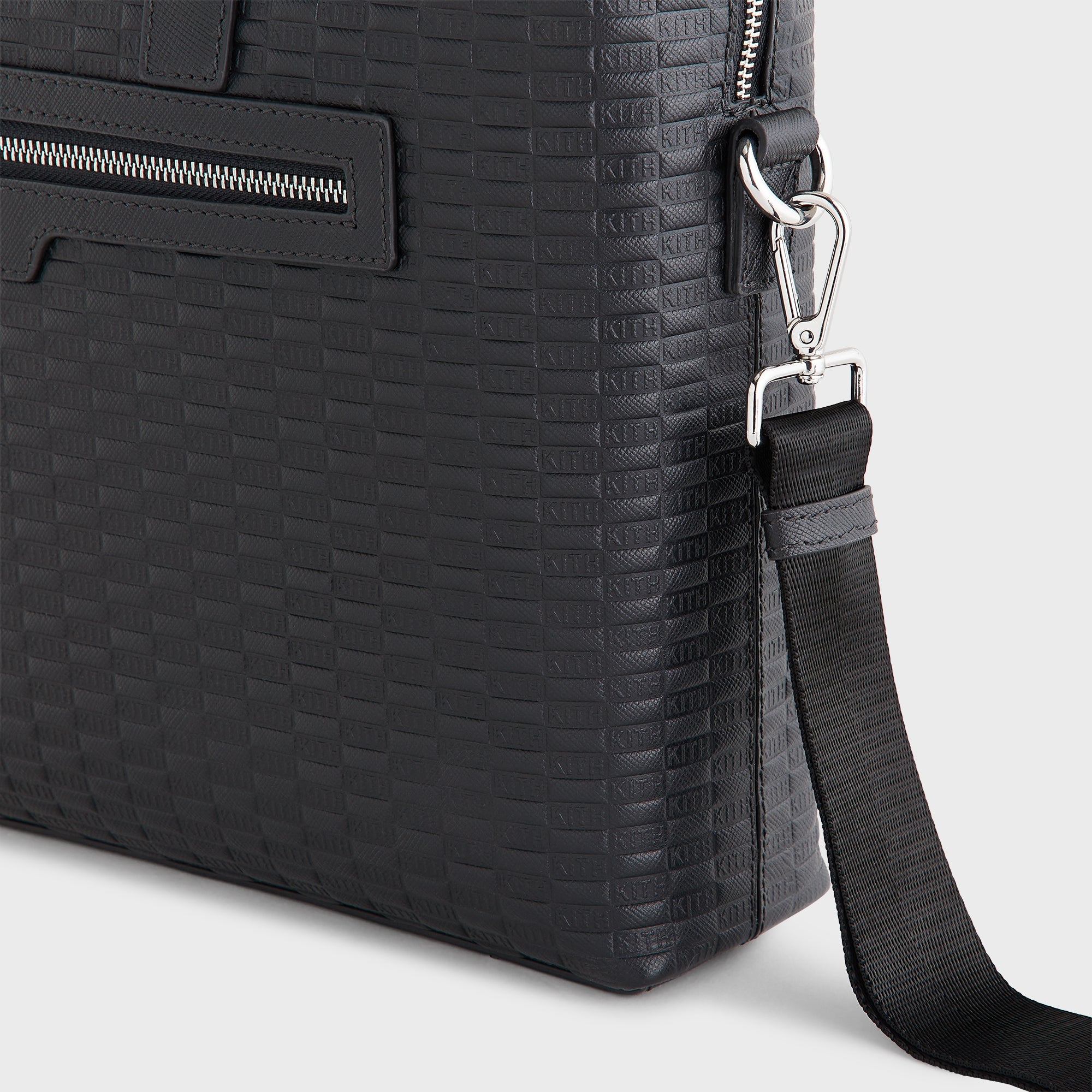 Kith Monogram Leather Messenger Briefcase - Black – Kith Japan