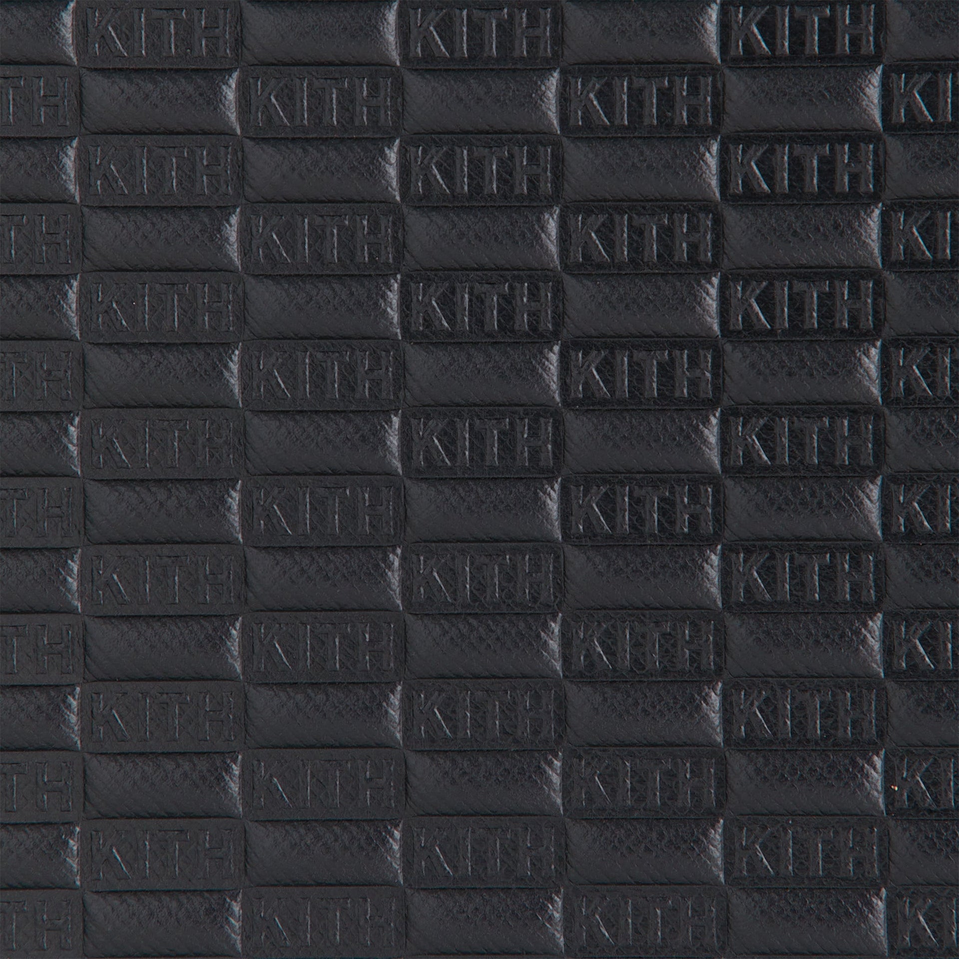 Kith Monogram Leather Messenger Briefcase - Black