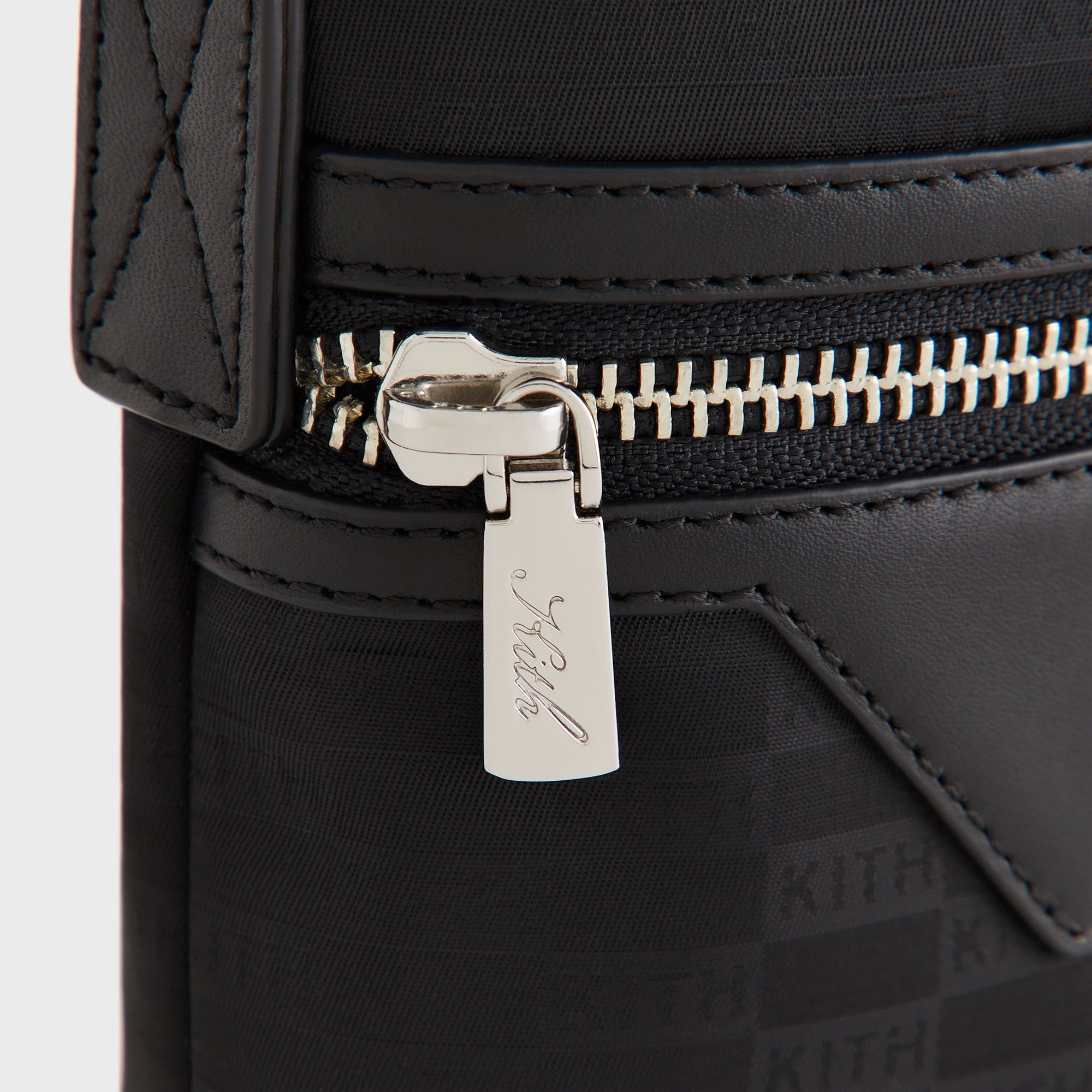 Kith Monogram Nylon Jacquard Drawcord Crossbody - Black - PH
