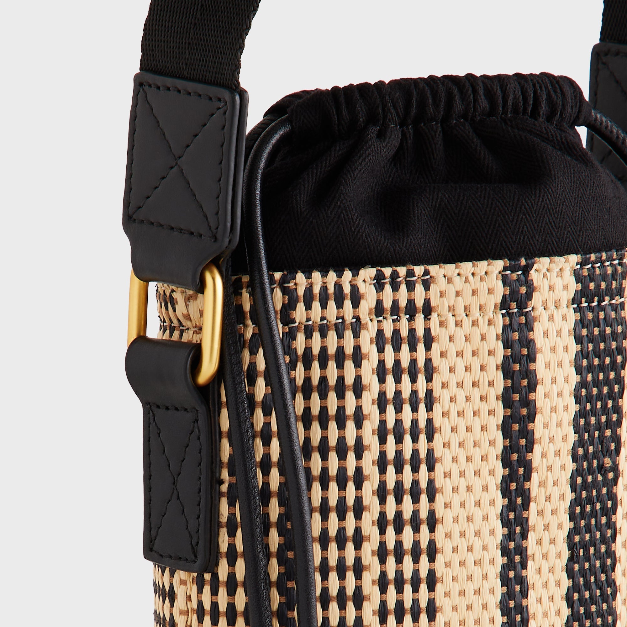 Kith Striped Raffia Drawstring Pouch - Radiant – Kith Japan