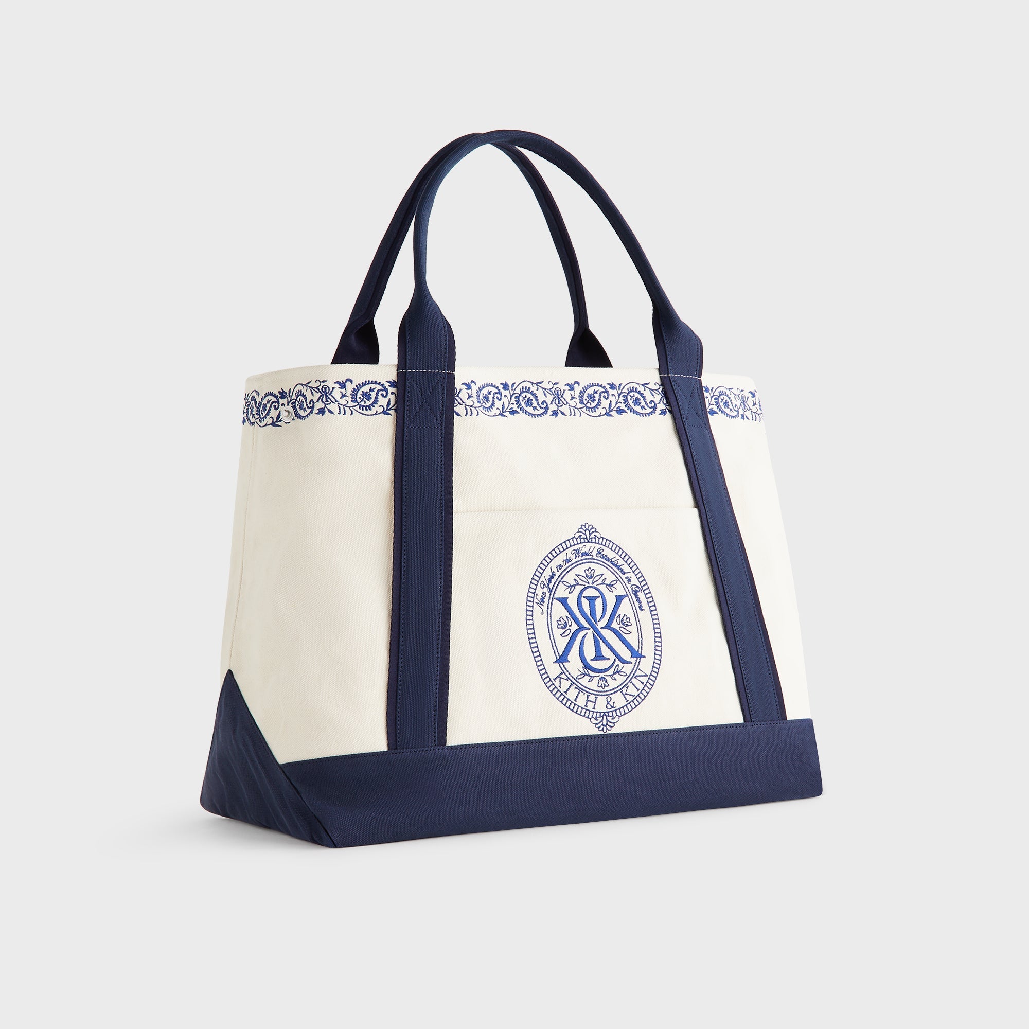 Kithバッグ【アメリカ限定非売品】 Kith Embroidered Canvas Tote Bag - Sandrift – Kith Japan