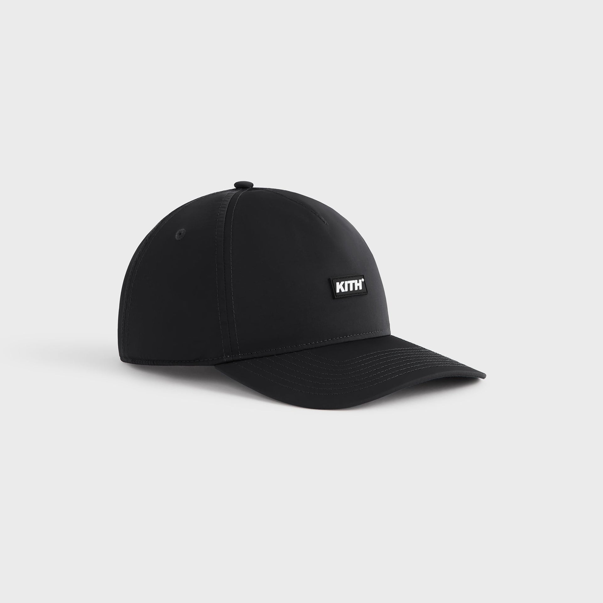 Kith Wrinkle Nylon Bay Low Pinch Crown Snapback - Black