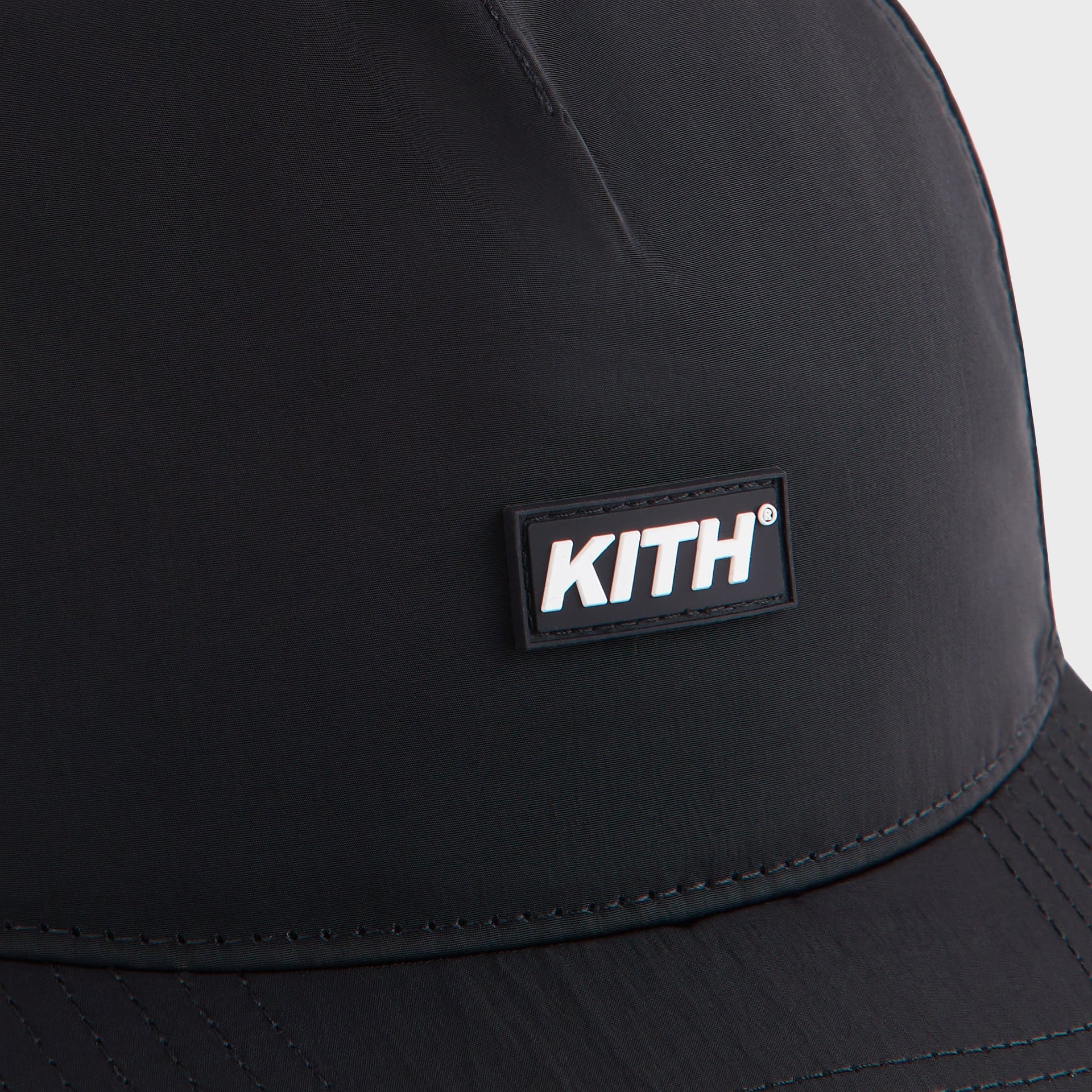Kith Wrinkle Nylon Bay Low Pinch Crown Snapback - Black