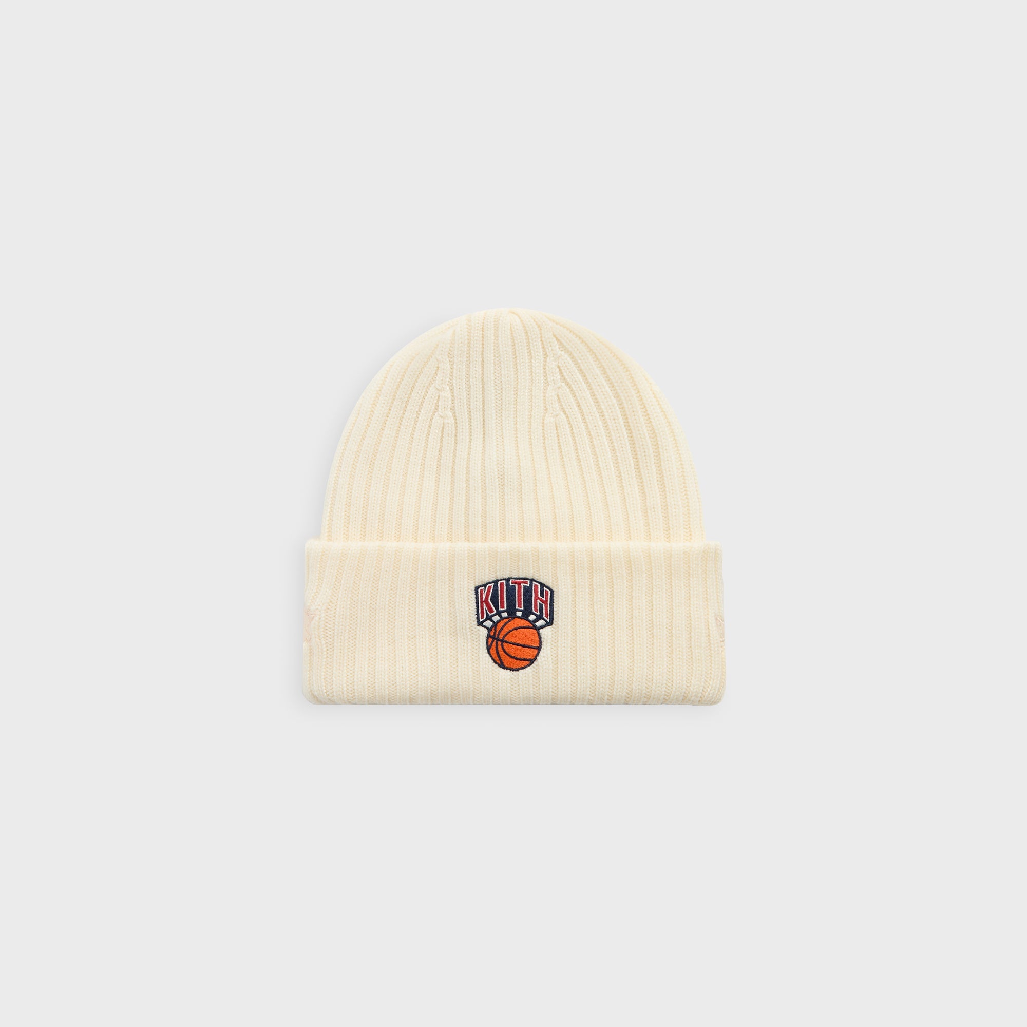 Kith & New Era for the New York Knicks Knit Beanie - Sandrift