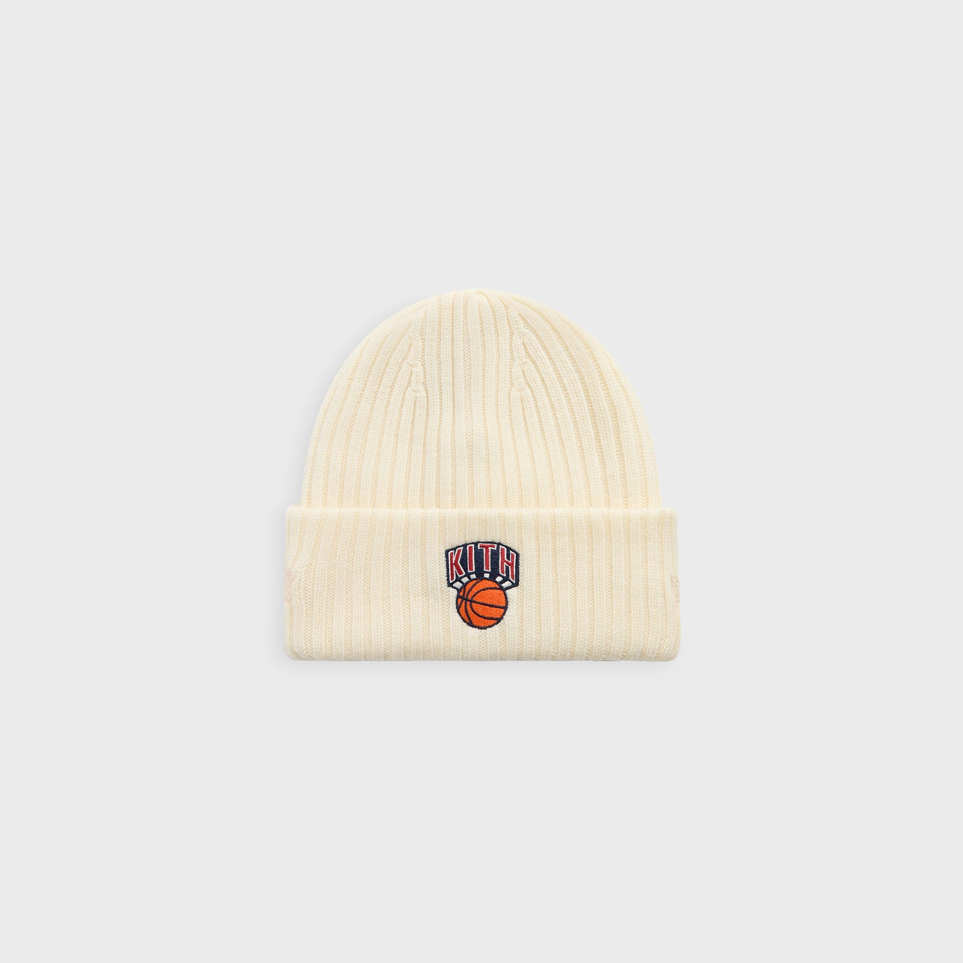 Kith & New Era for the New York Knicks Knit Beanie - Sandrift