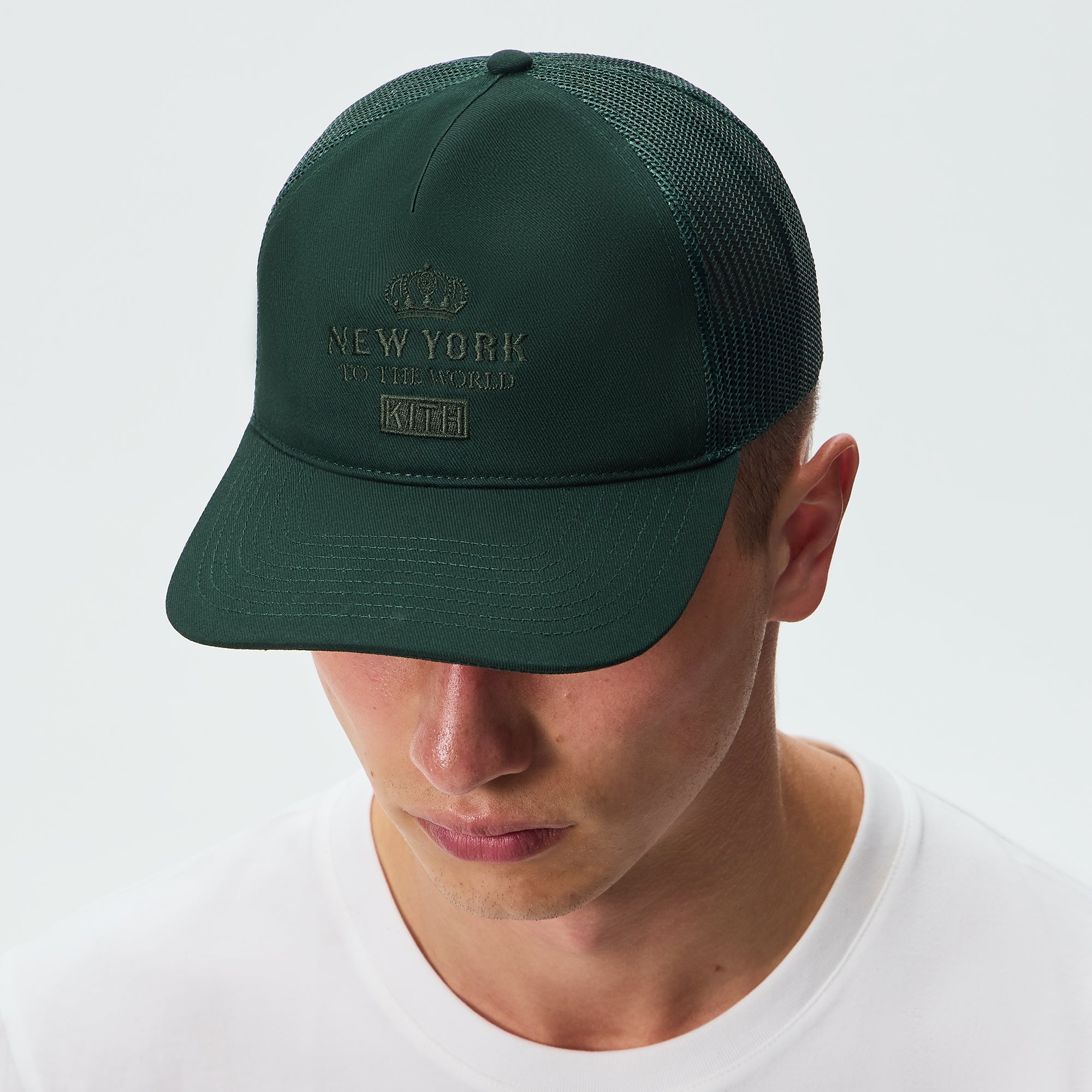 Kith New York To The World Relaxed Twill Nolan Trucker Hat