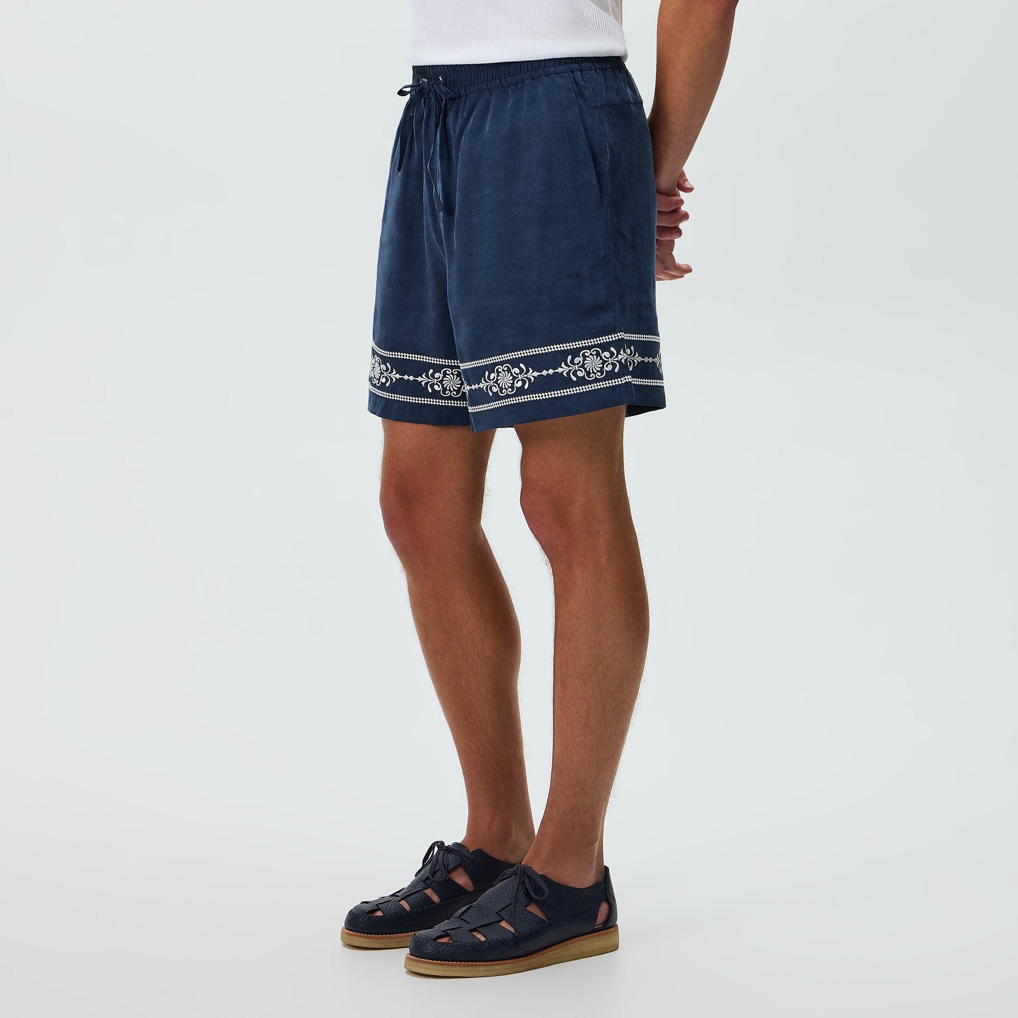Kith Cupro Linen Cedar Short - Nocturnal – Kith Japan