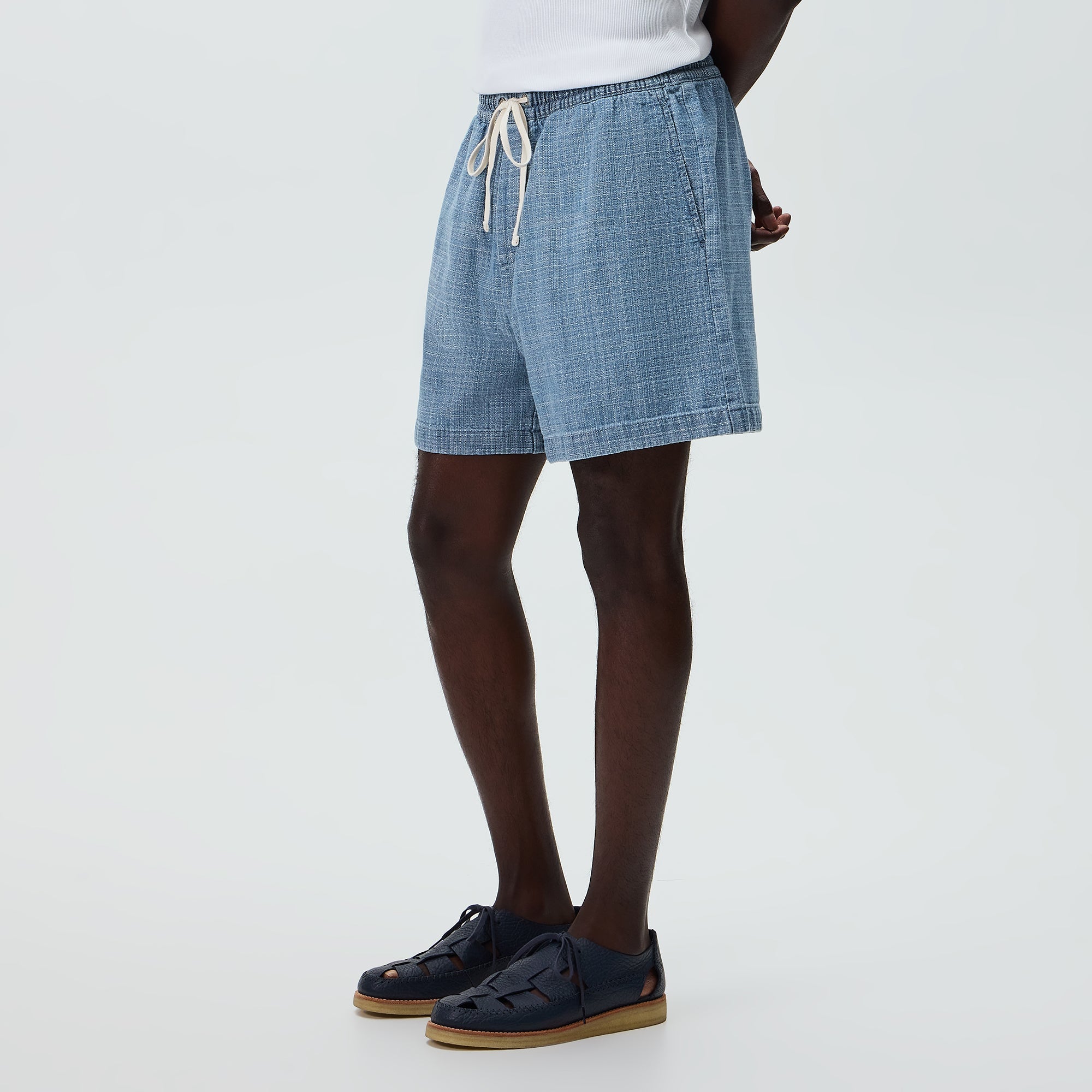 Kith Textured Indigo Weave Cayden Short - Light Indigo - PH – Kith