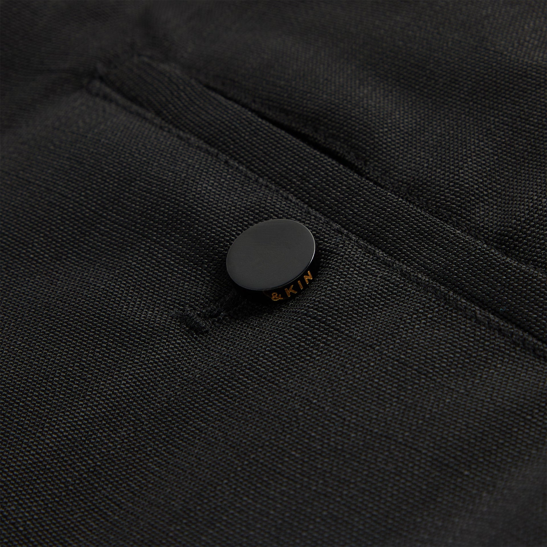 &Kin Textured Rayon Conley Cargo Short - Black