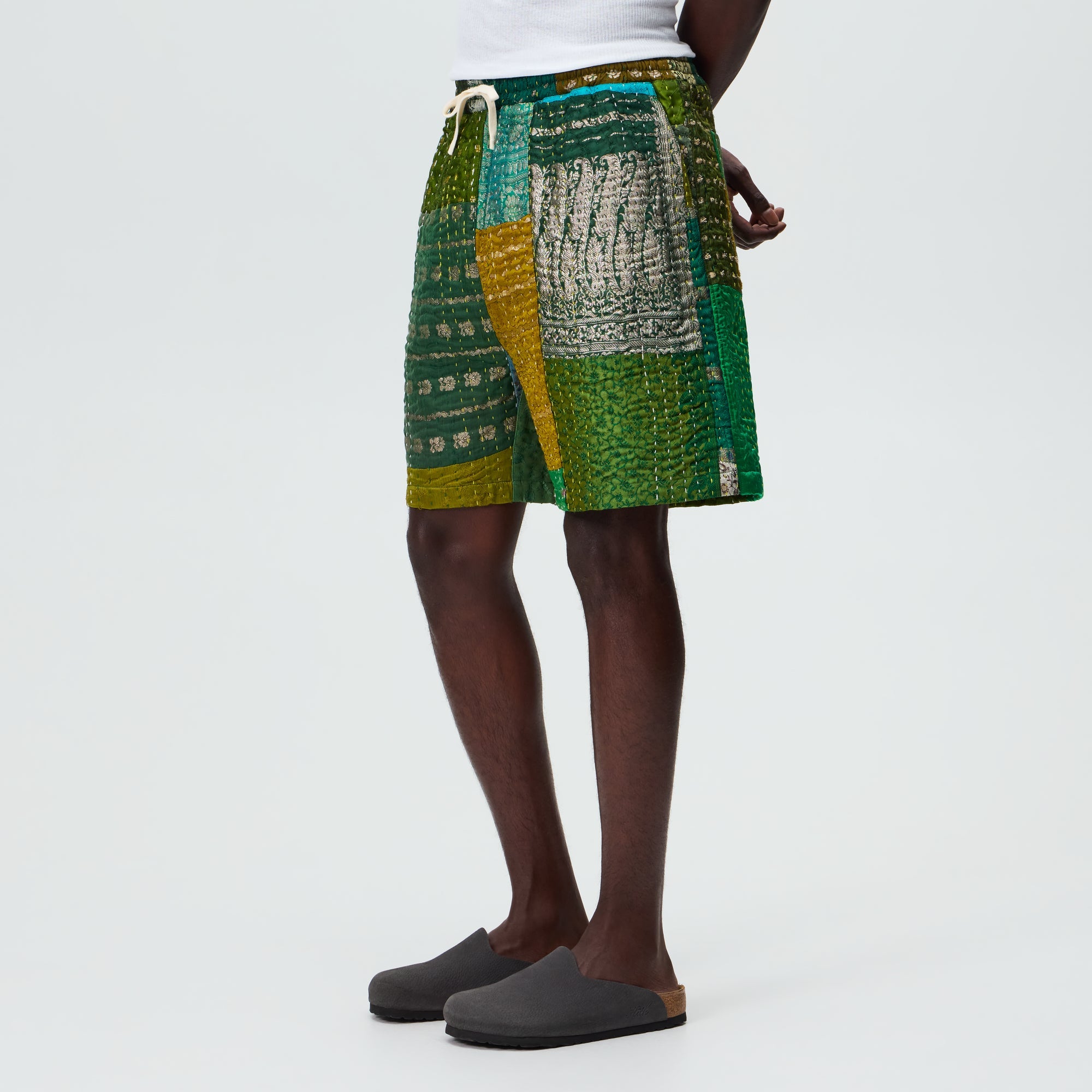 &Kin Tal Patchwork Short - Green / Multi – Kith Japan