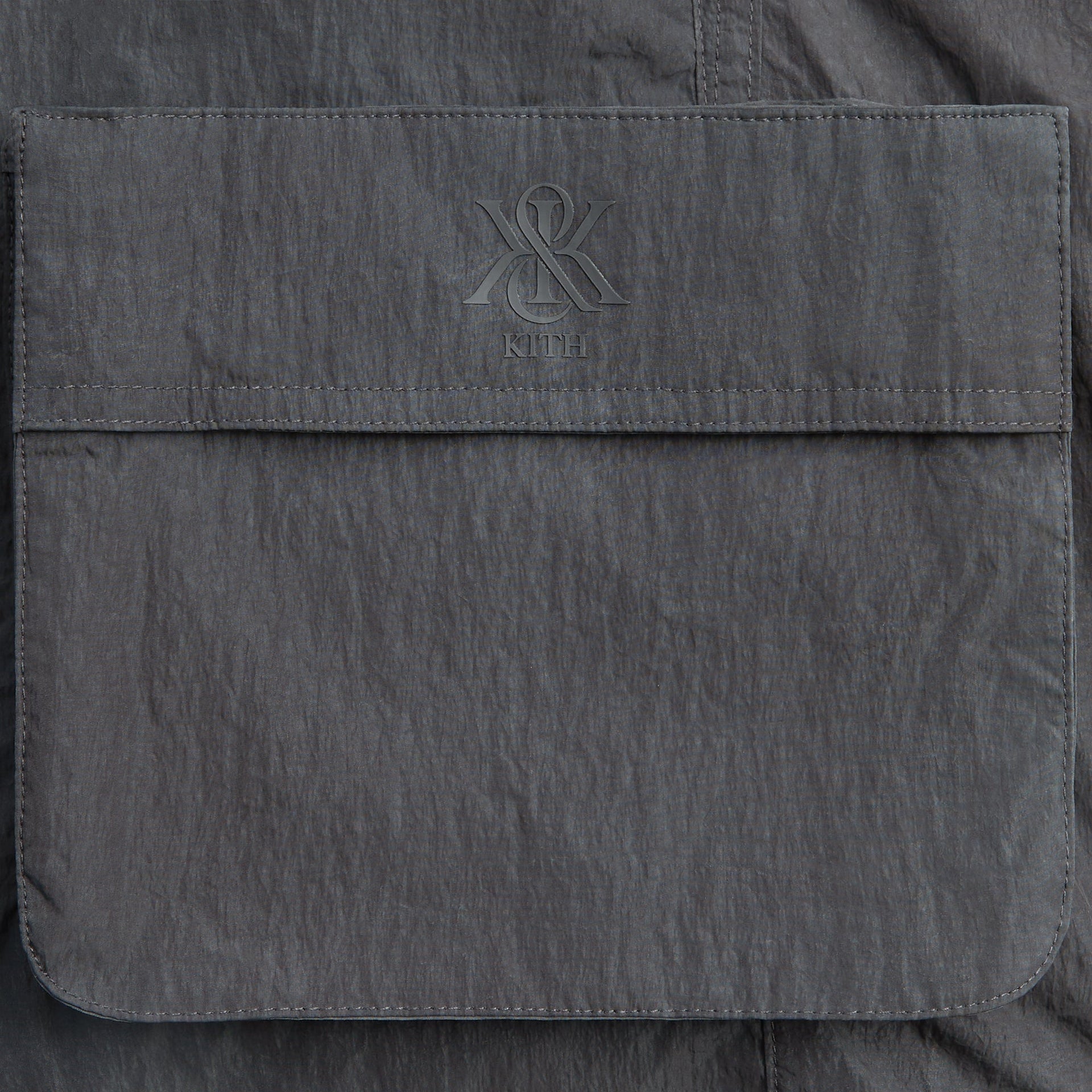 Kith Garment Dye Wrinkle Nylon Evan Cargo Short - Thunder