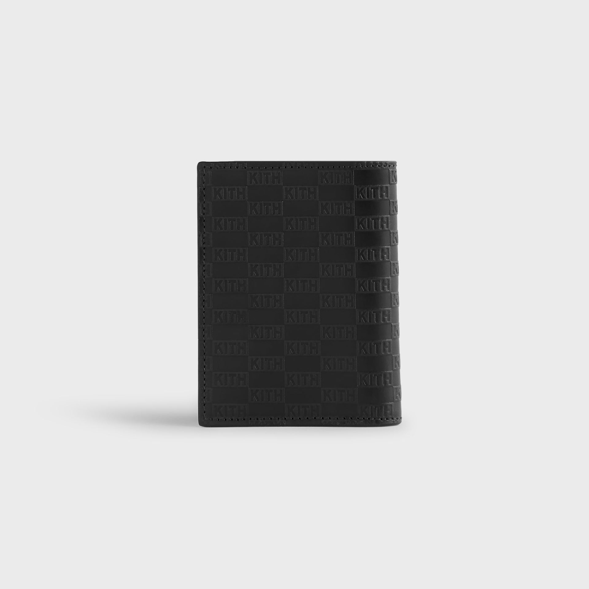Kith Monogram Leather Bi-Fold Wallet - Black