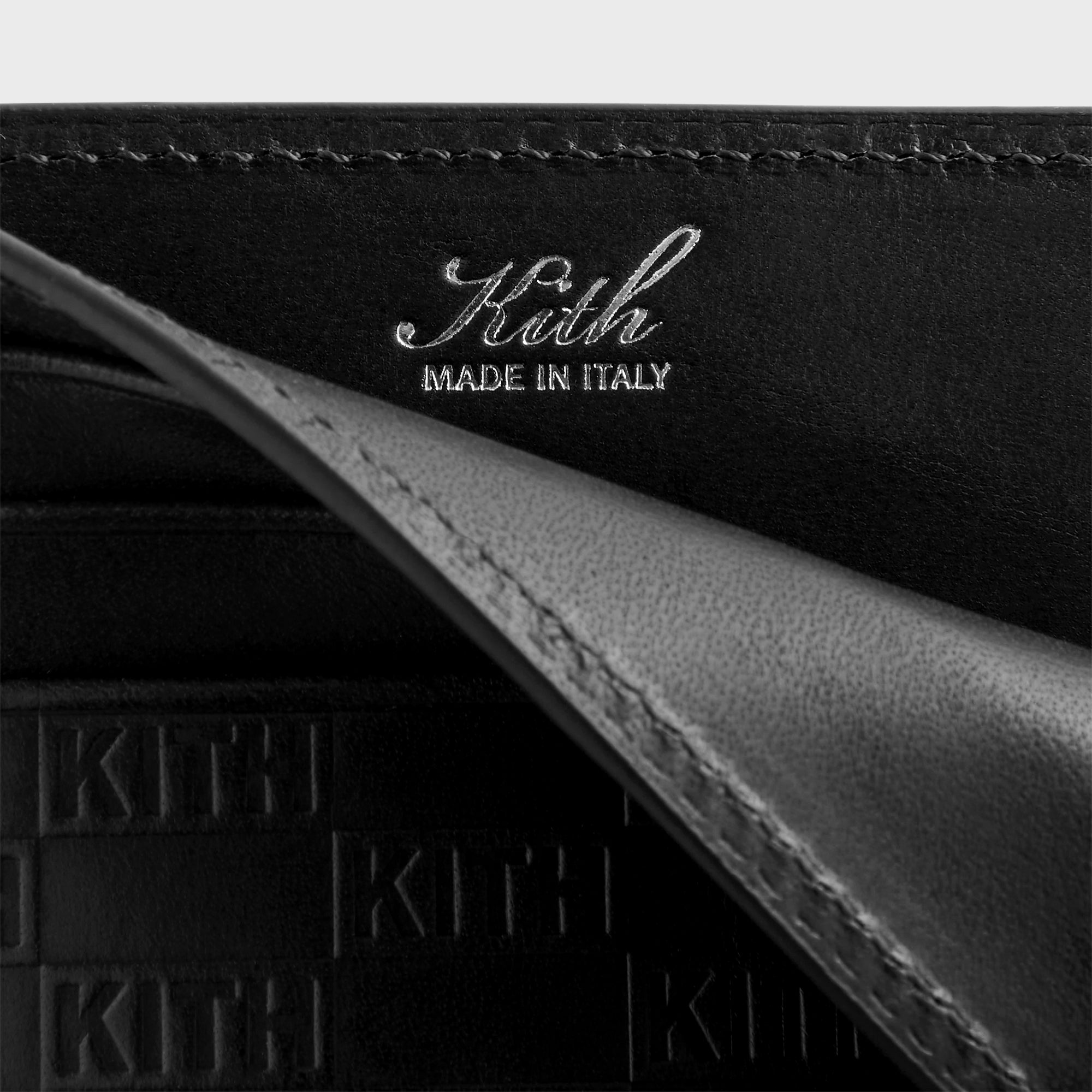 Kith Monogram Leather Card Holder - Black – Kith Japan