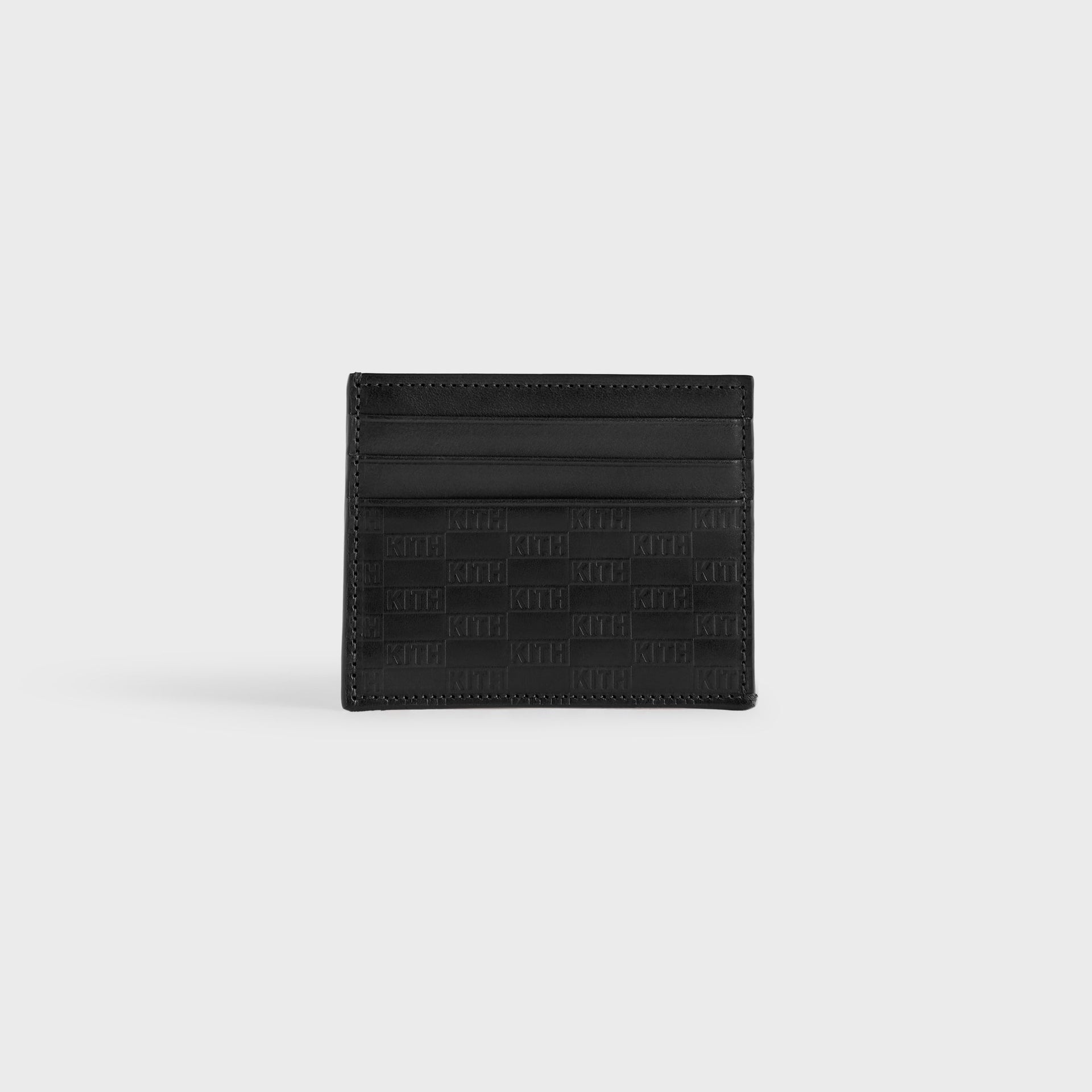 Kith Monogram Leather Card Holder - Black