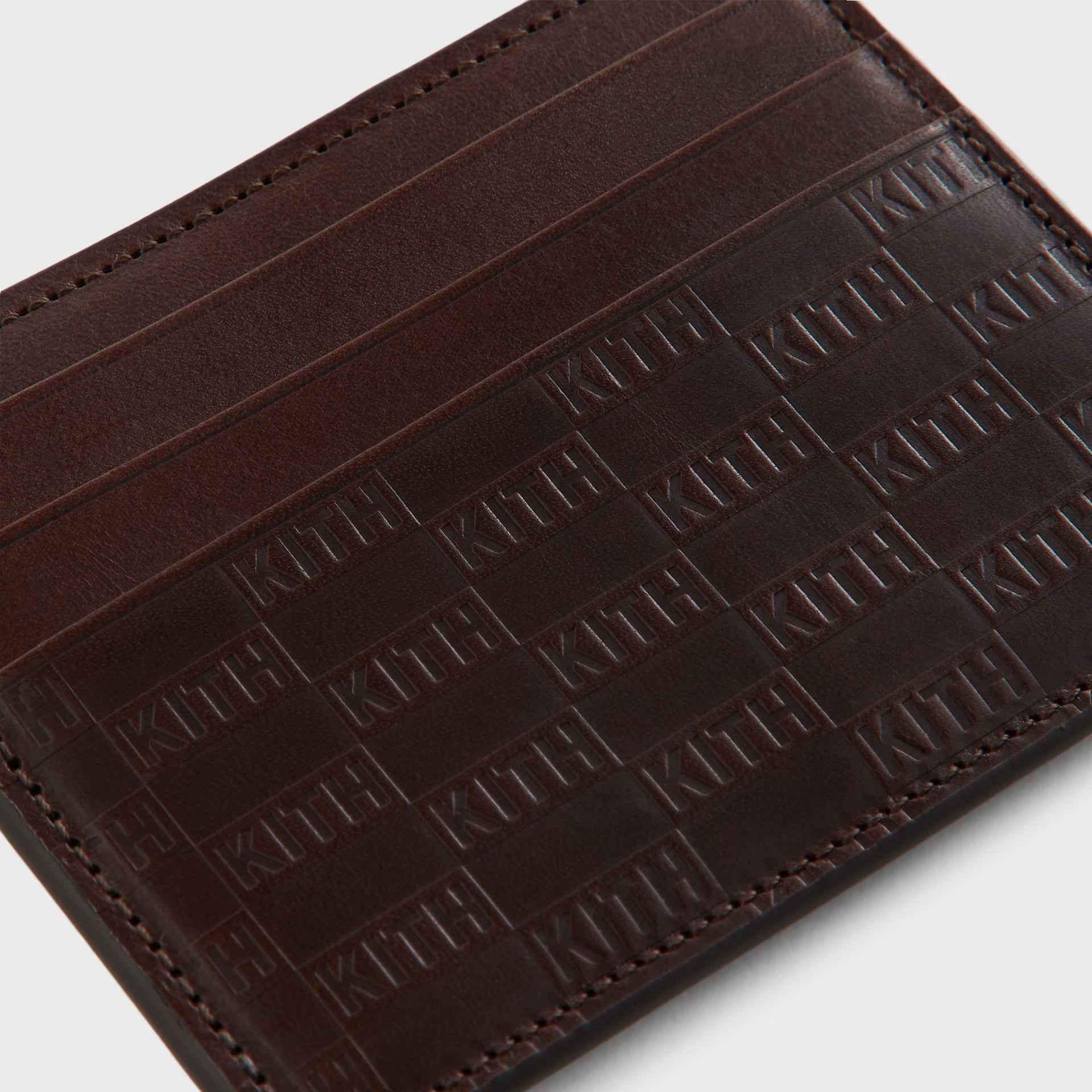 Kith Monogram Leather Card Holder - Incognito