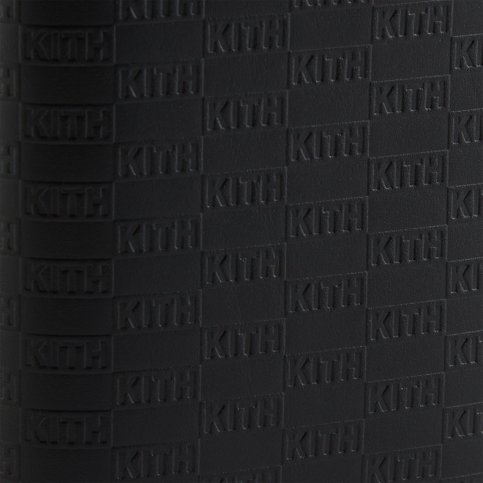Kith Monogram Leather Passport Holder - Black