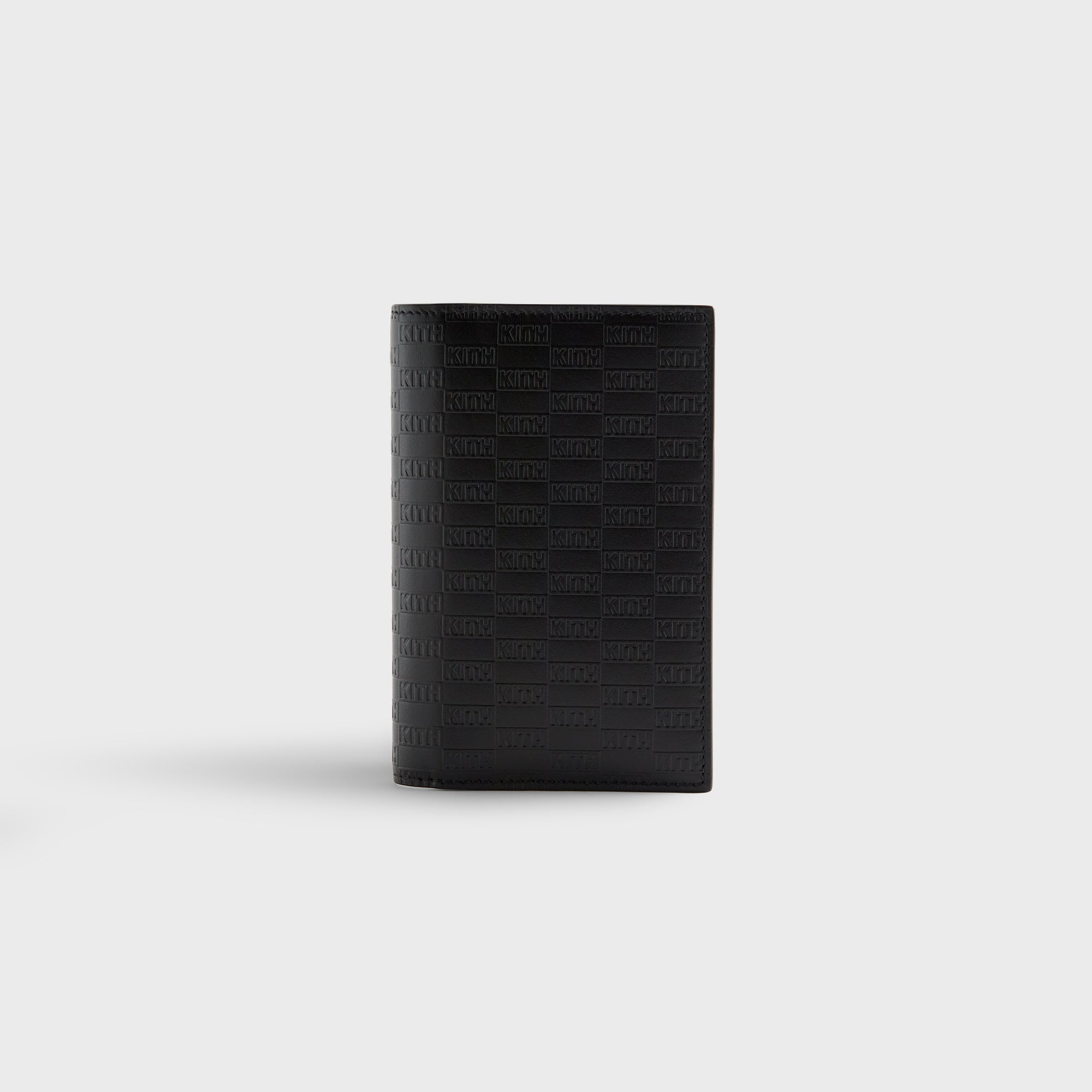 Kith Monogram Leather Passport Holder - Black – Kith Japan