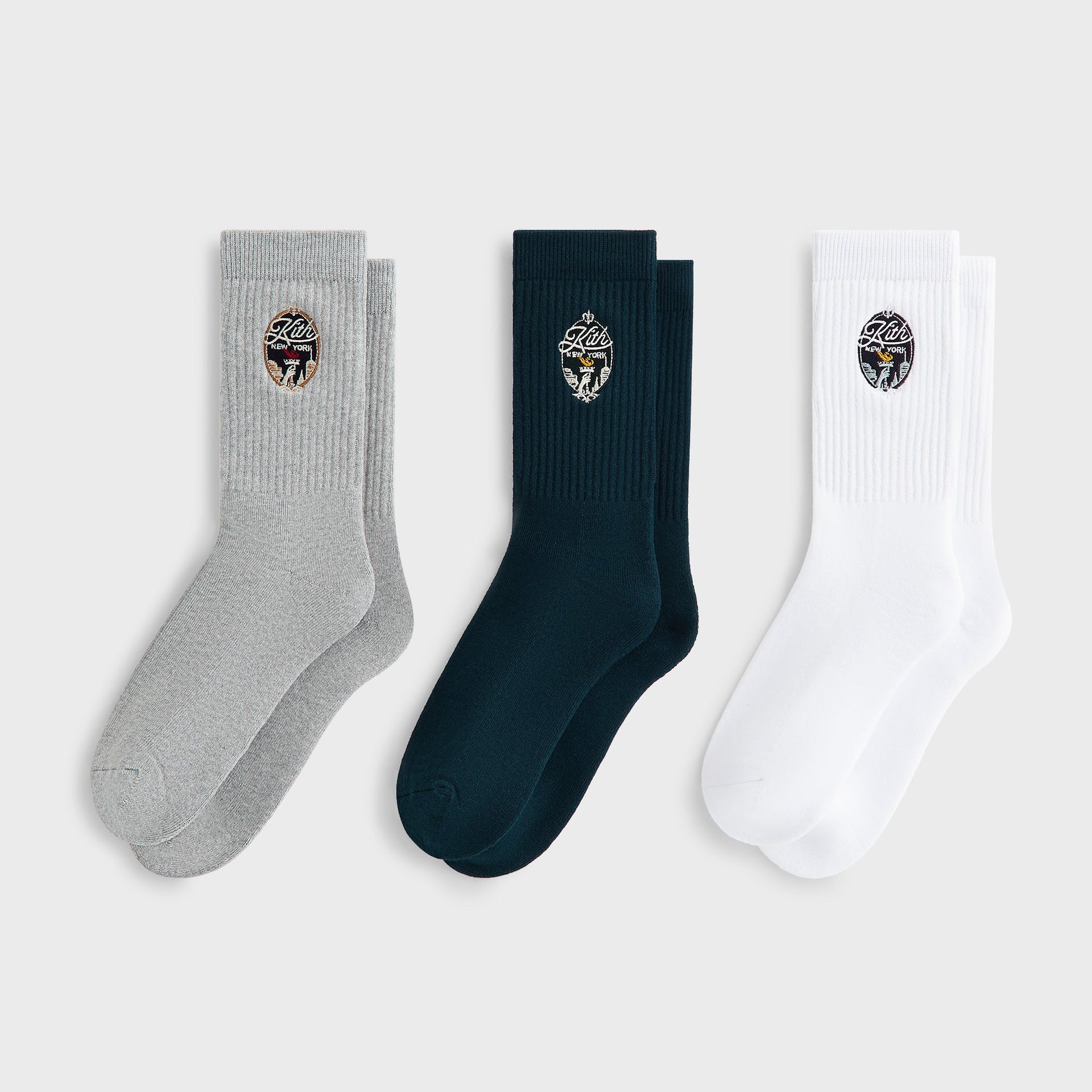 Kith 3-Pack City View Cotton Crew Socks - Multi