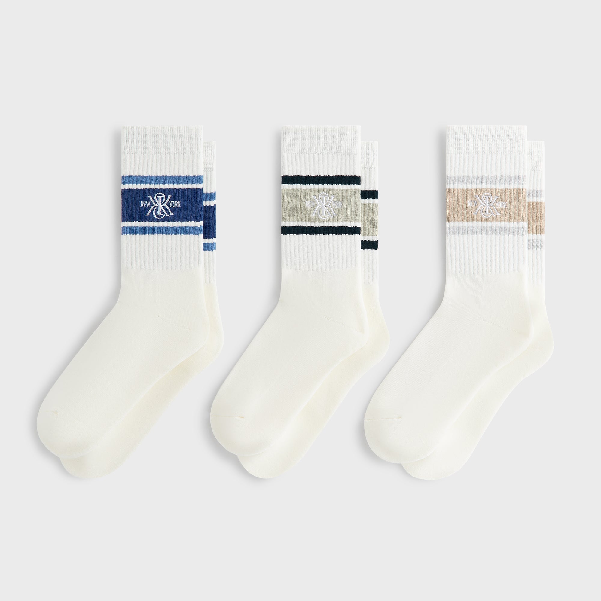 Kith 3-Pack Rose Script Cotton Crew Socks - Multi – Kith Japan
