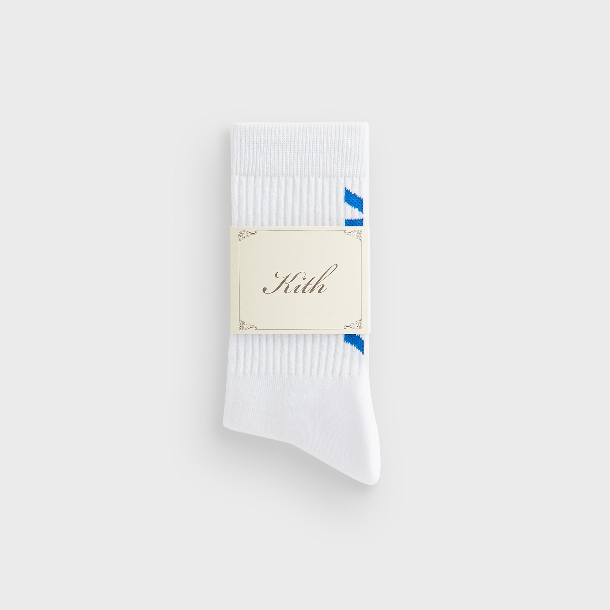 Kith Fast Logo Cotton Crew Socks - White – Kith Japan