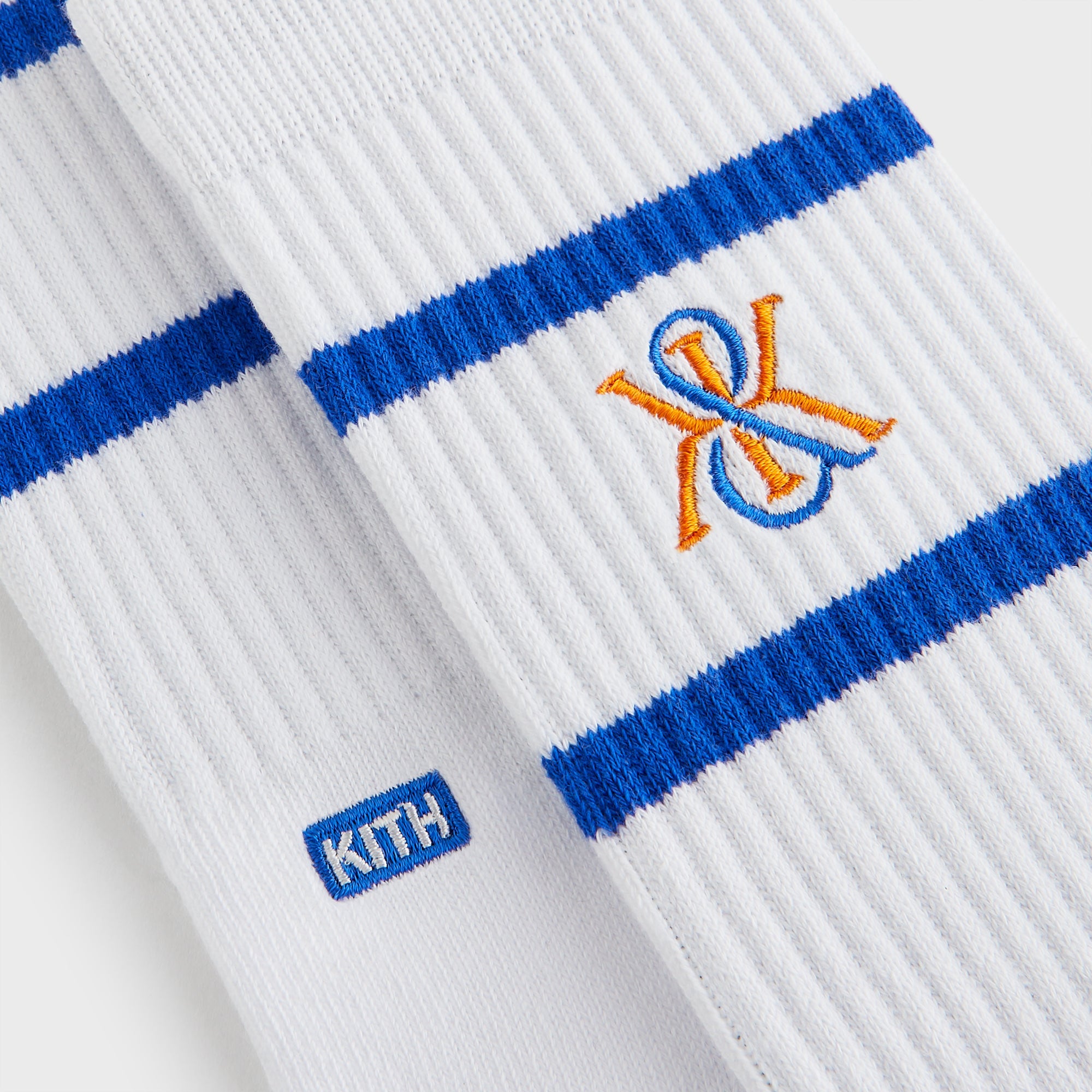 Kith 3-Pack K Crest Striped Cotton Crew Socks - White – Kith Japan