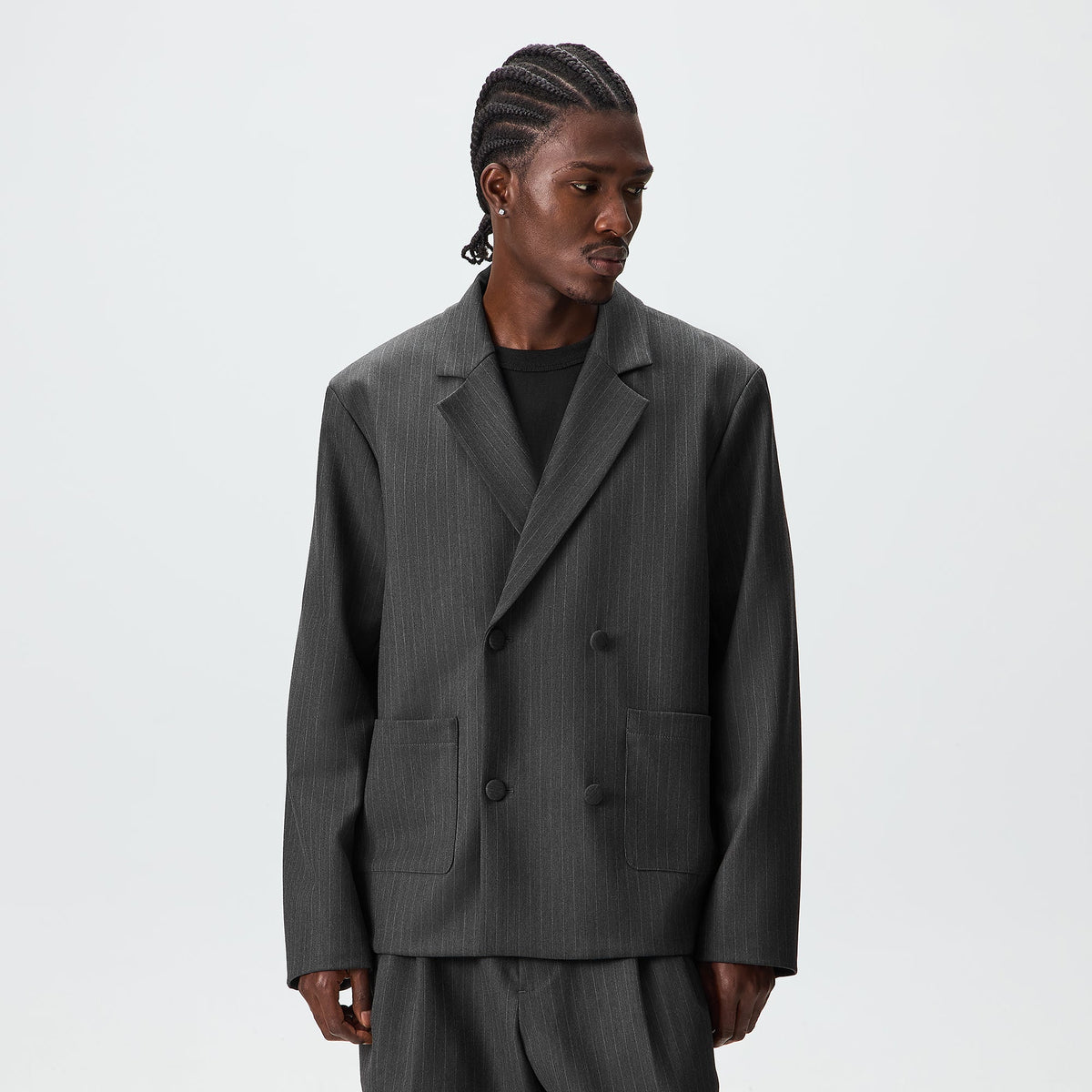 Kith Double Weave Raya Blazer - Dark Heather Grey