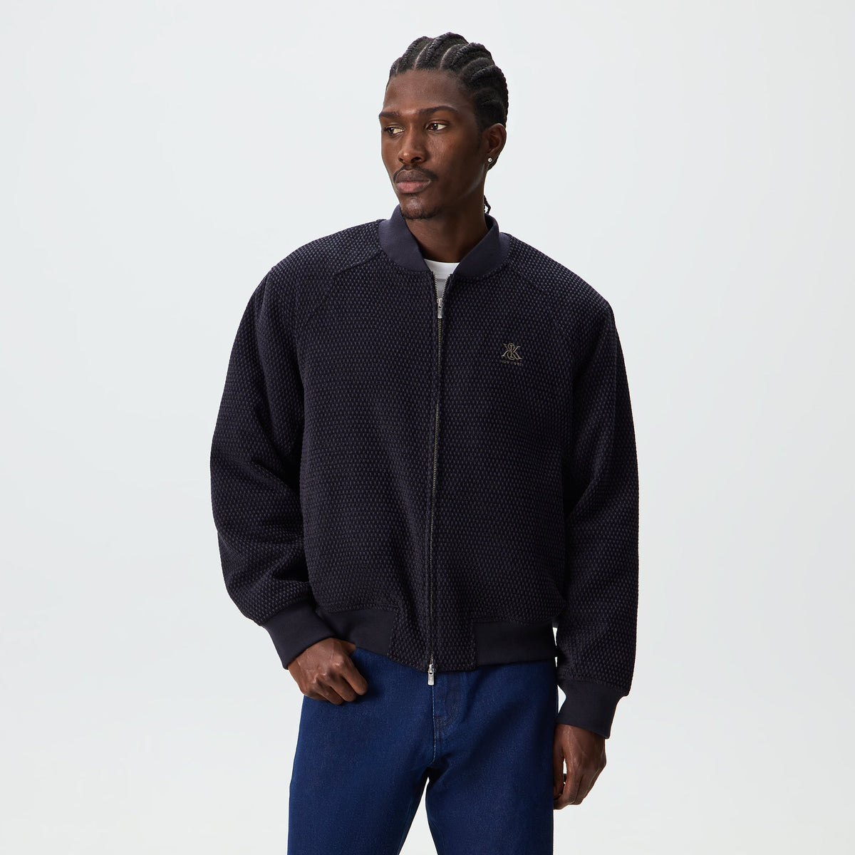 Kith Chenille Roy Bomber Jacket - Ink