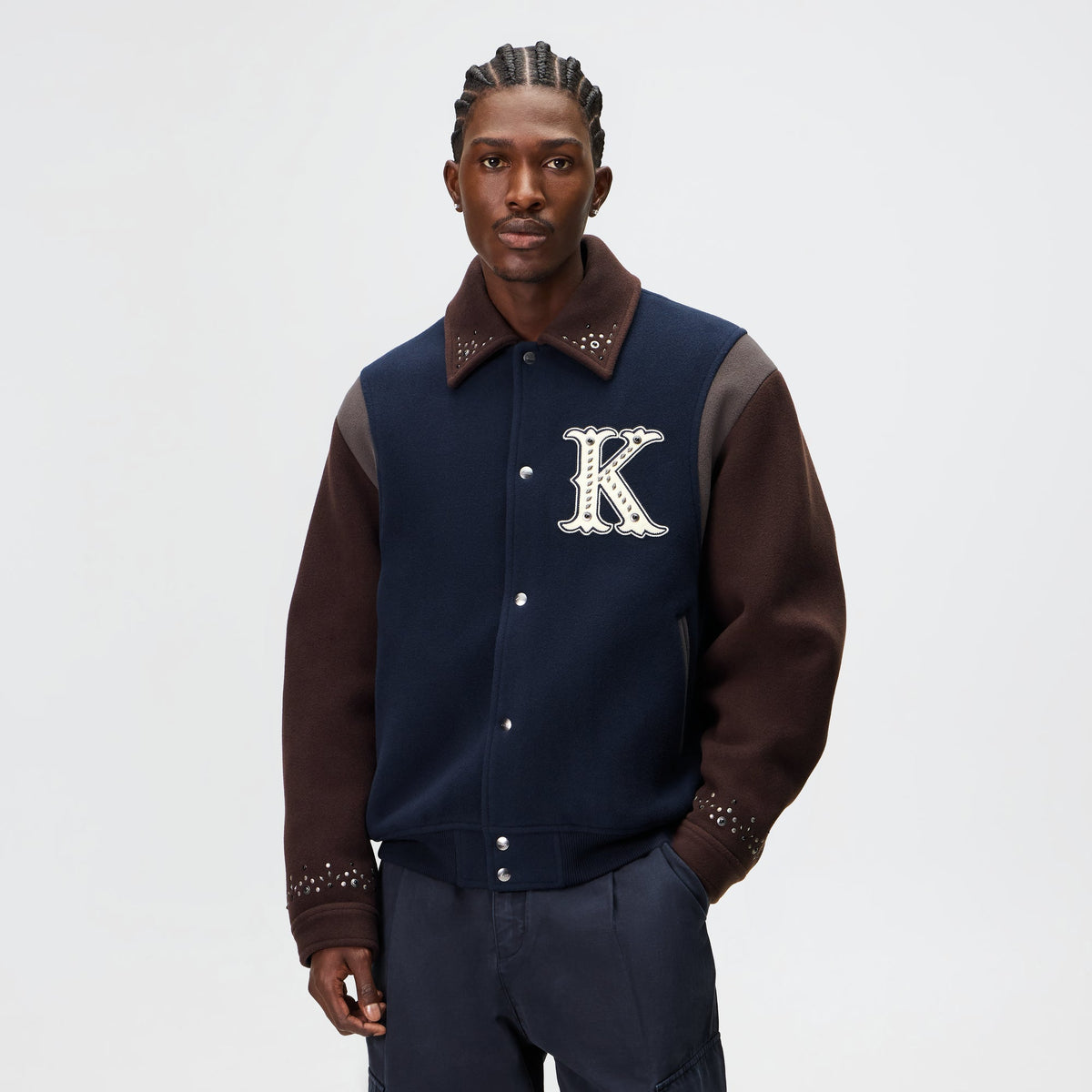 Kith Melton Wool Studded Varsity Jacket - Eve
